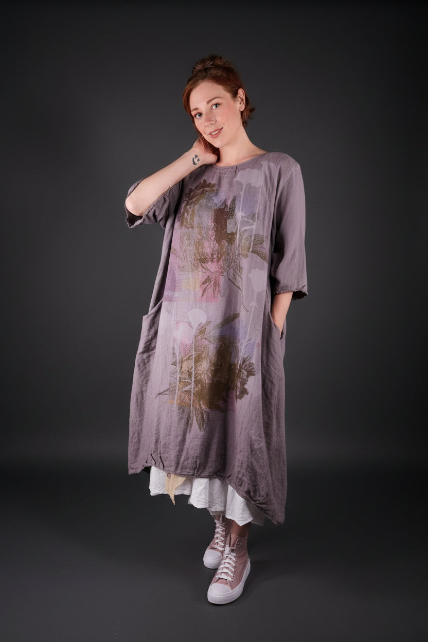 7256 Frenchtown Studio Dress Shantung Antique Flower