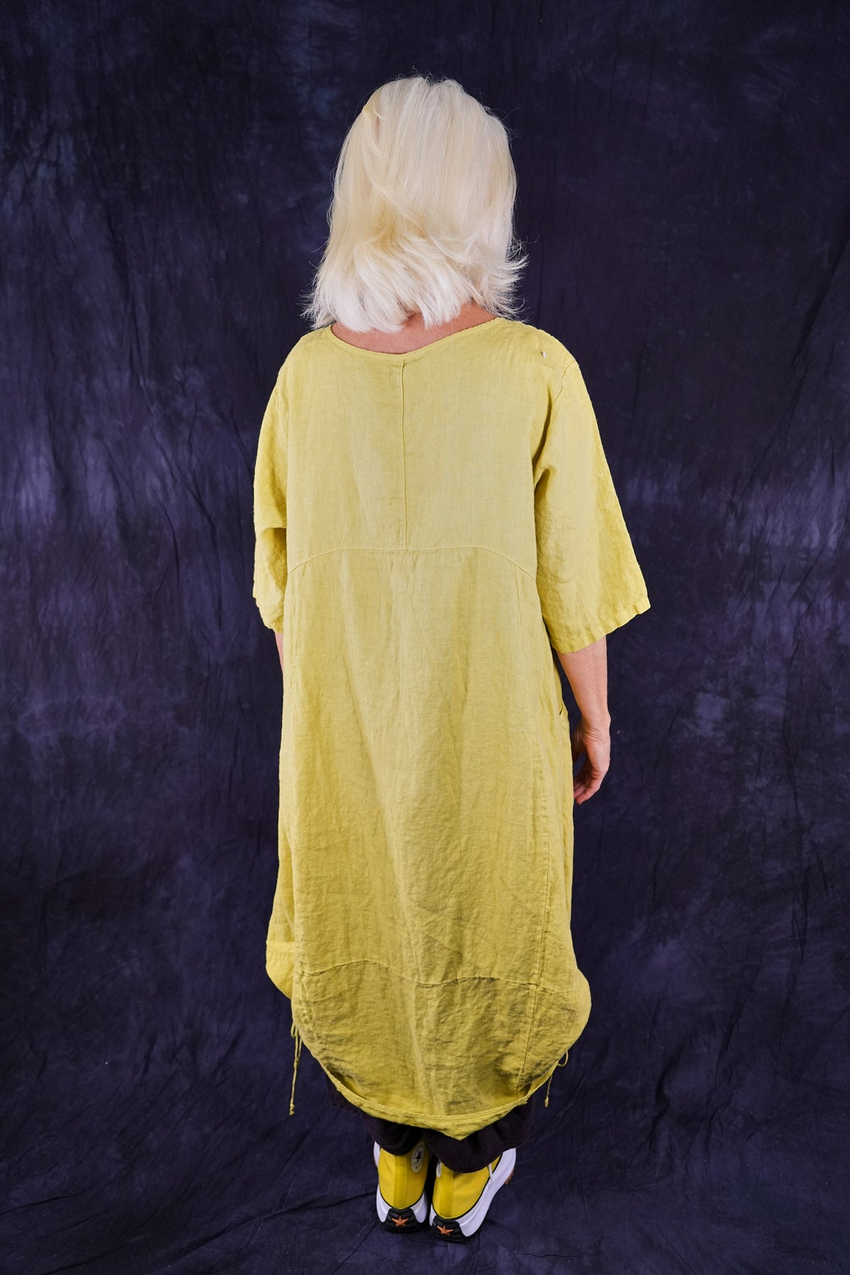 7221 Lucky Linen Dress Citron-P