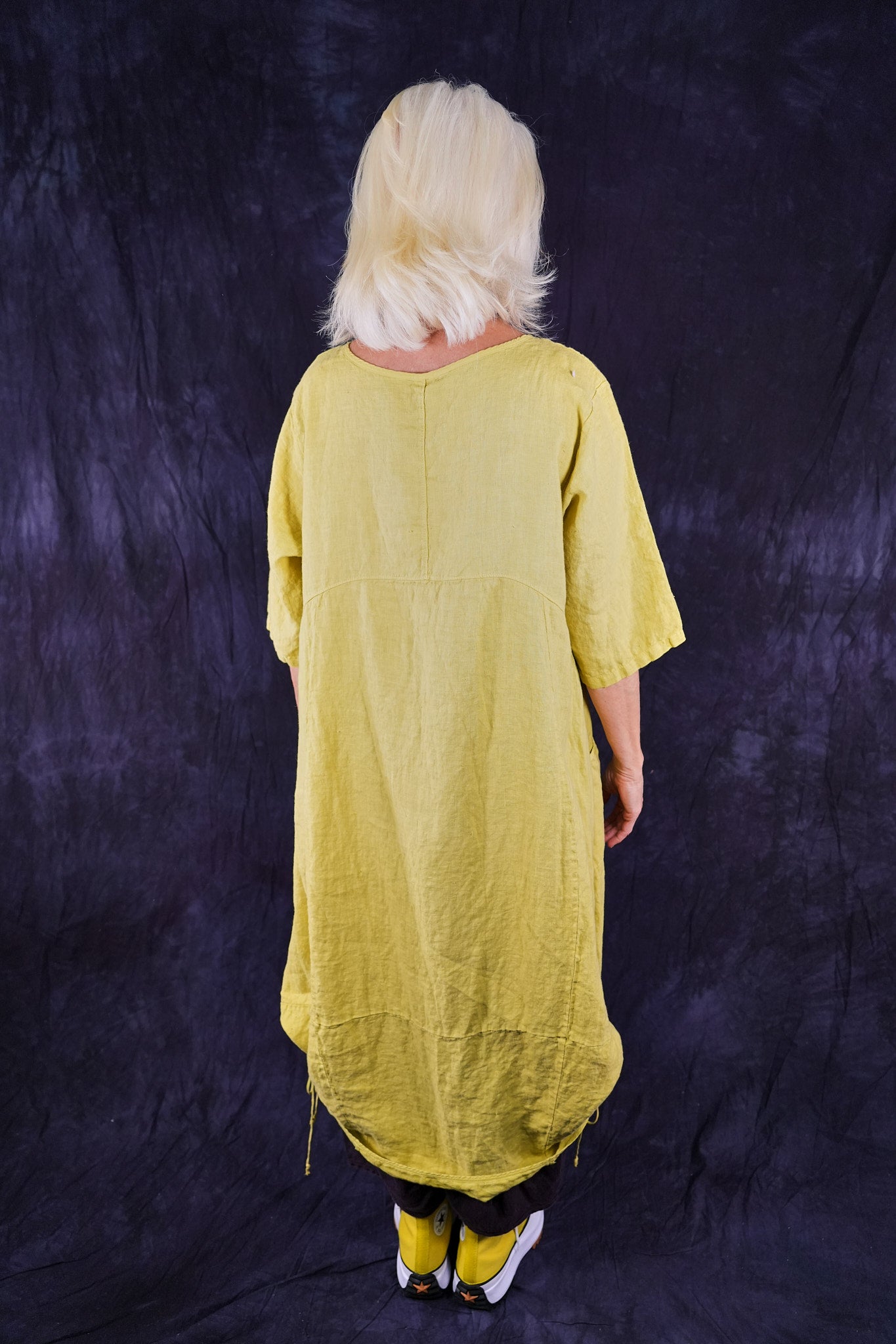 7221 Lucky Linen Dress Citron-P 7221 Lucky Linen Dress Citron-P
