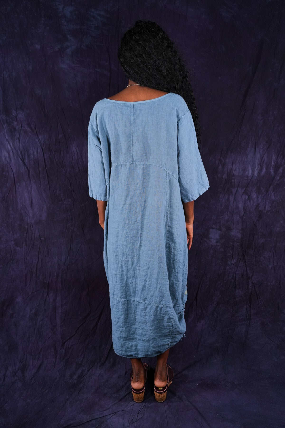 7221 Lucky Linen Dress Sea-P - Blue Fish Clothing 7221 Lucky Linen Dress Sea-P - Blue Fish Clothing