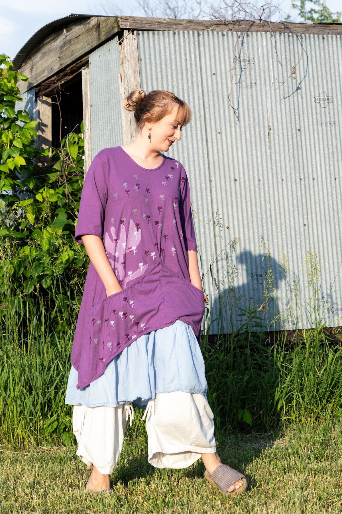 2370 Four Pocket Tunic Violet-P