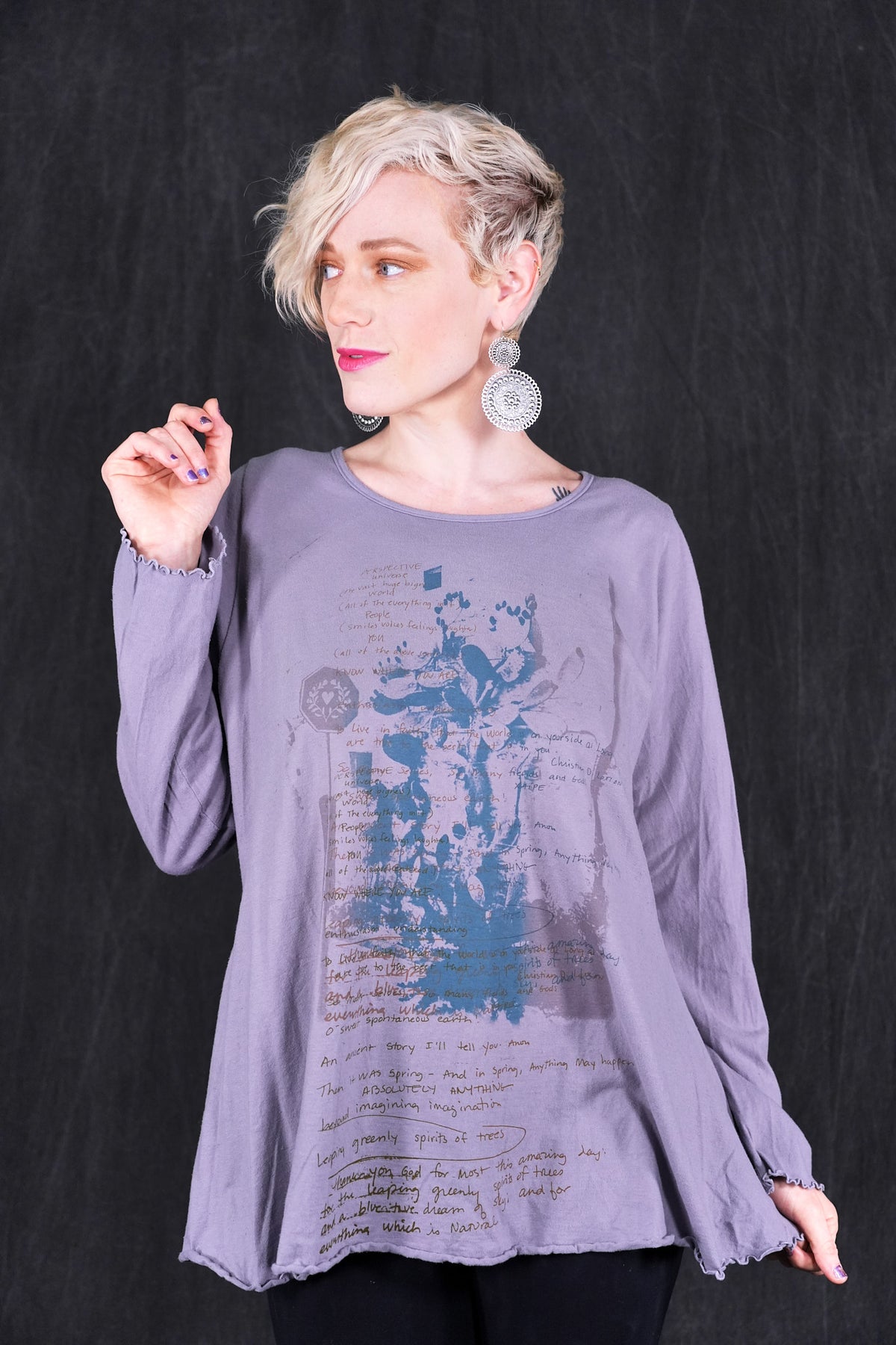 1190 Long Sleeve Cafe Tee French Grey-P