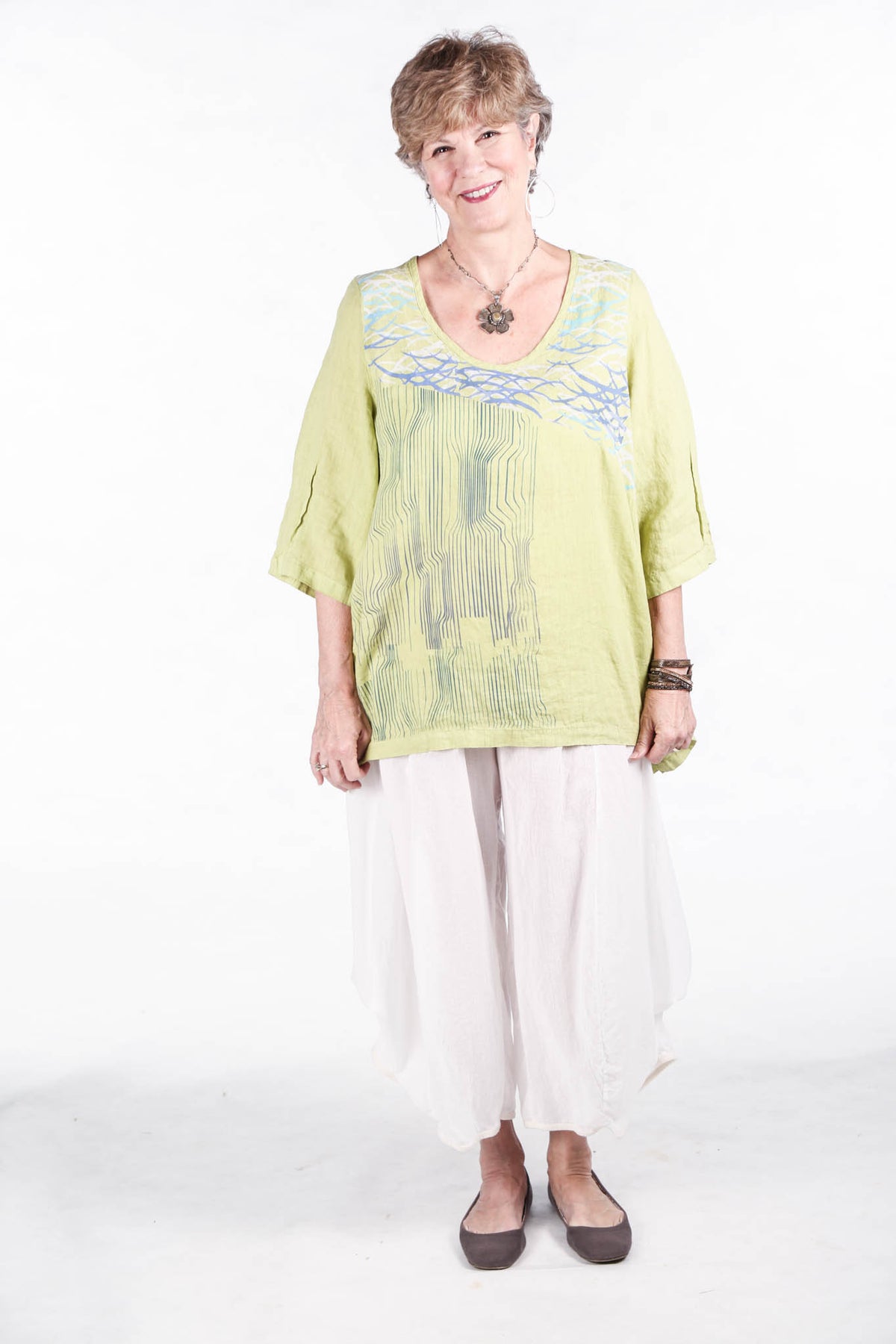 2183-Relaxed Linen Top Limonel-P