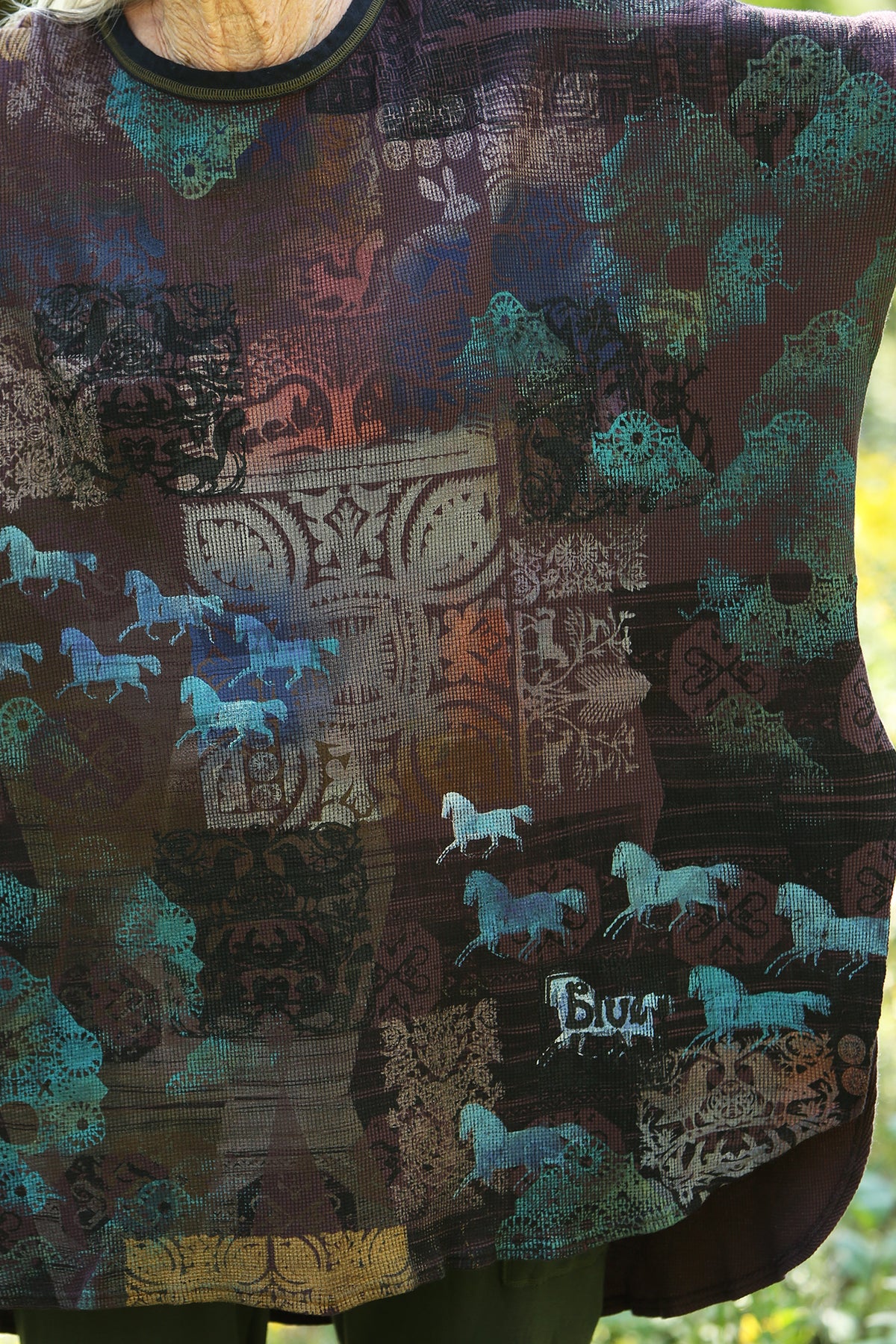 2251 Natural City Tunic -Burnt Sugar -'Antediluvian Garden'