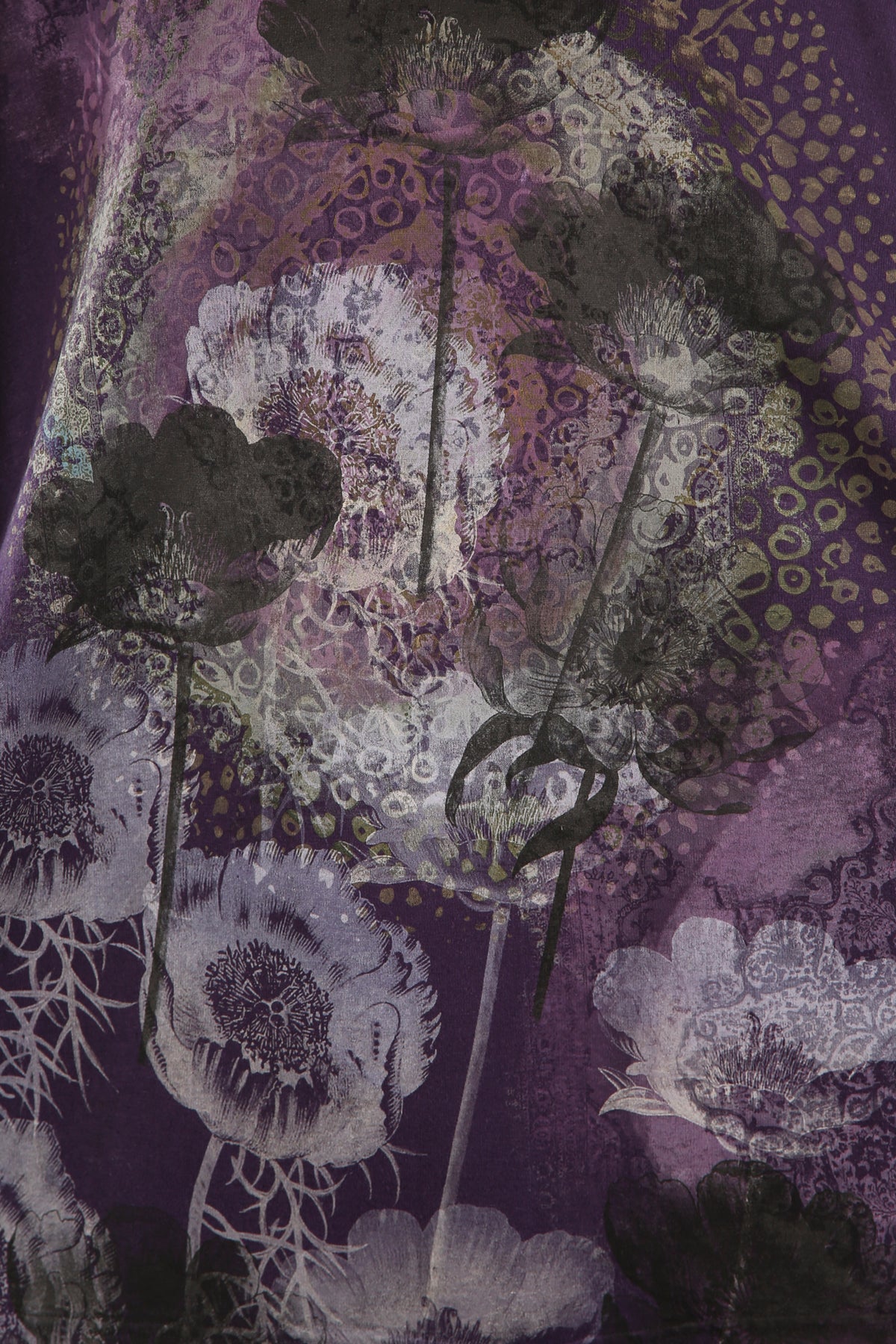 1230-PLUS Hemp Organic Cotton Top- Purple -Secret Garden