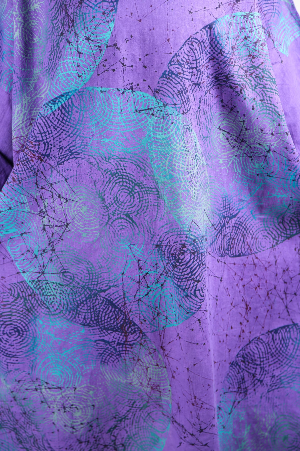 L594-44 Square Linen Dress Violet-P