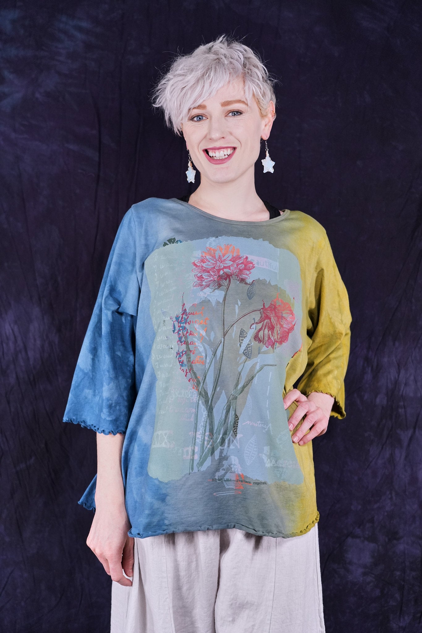 1145HD Hand Dyed Cafe Tee Sea Turtle-P