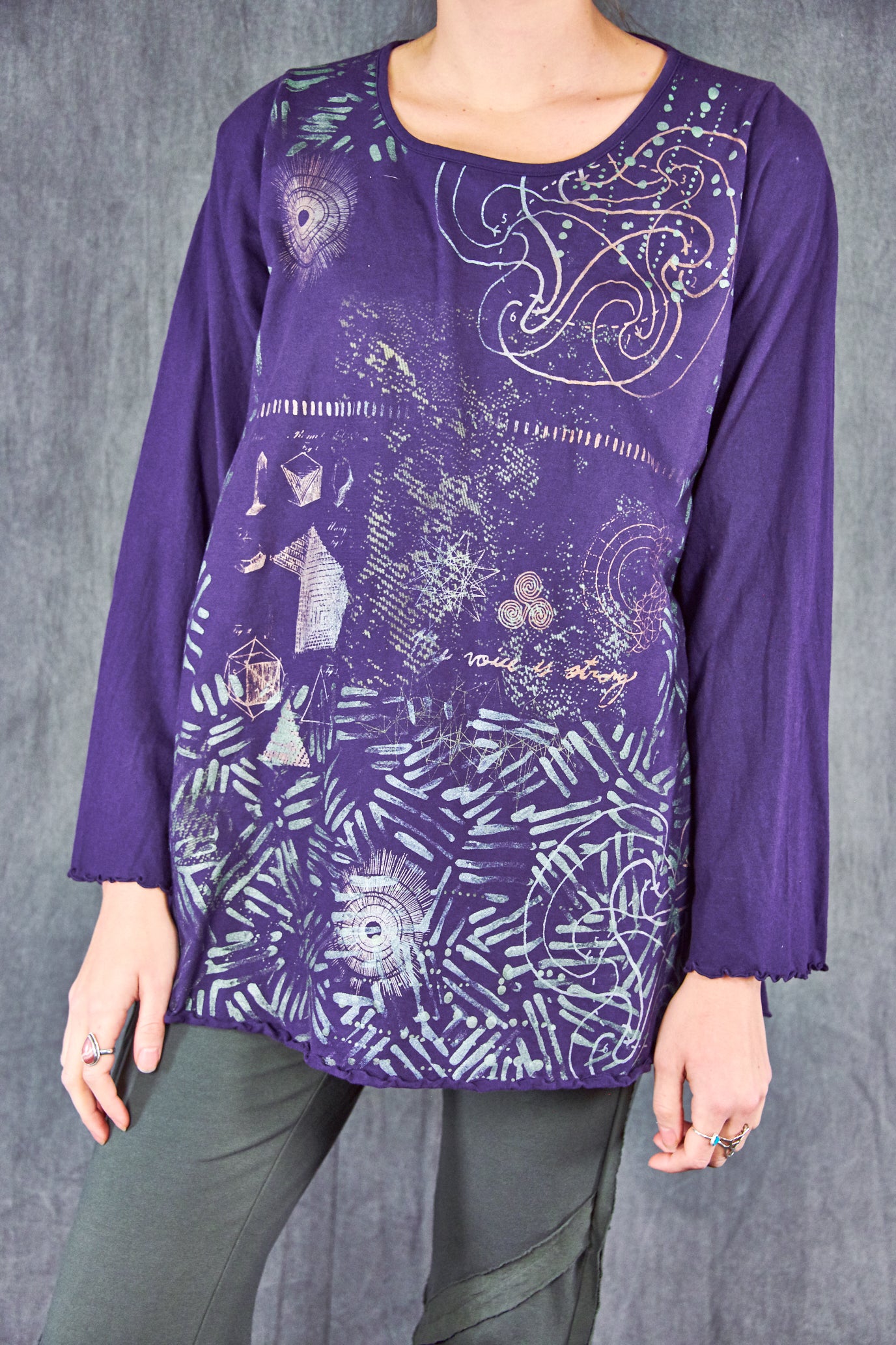 1190 L/S Cafe Tee Purple-P