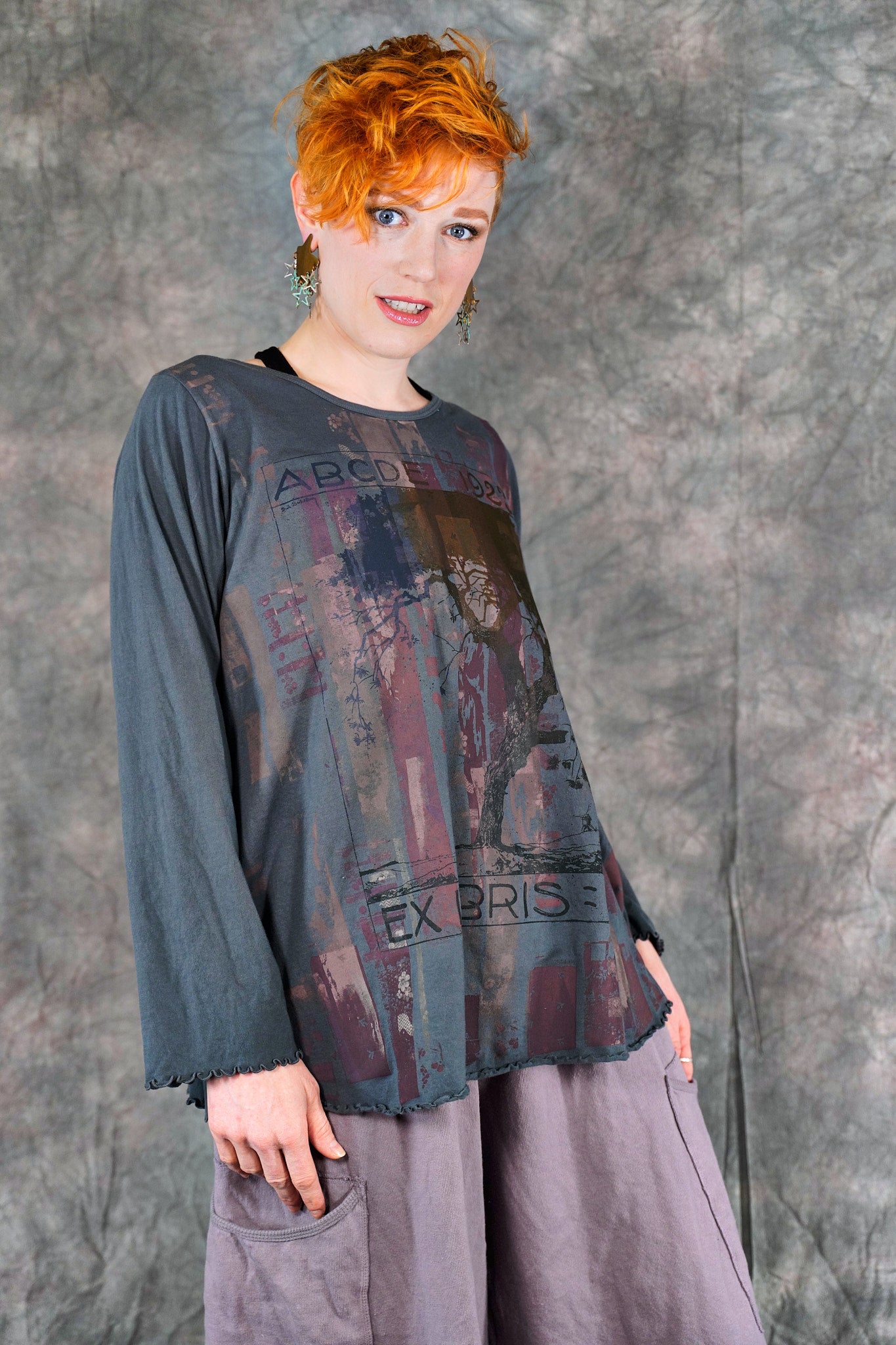 1190 L/S Cafe Tee Storm-P