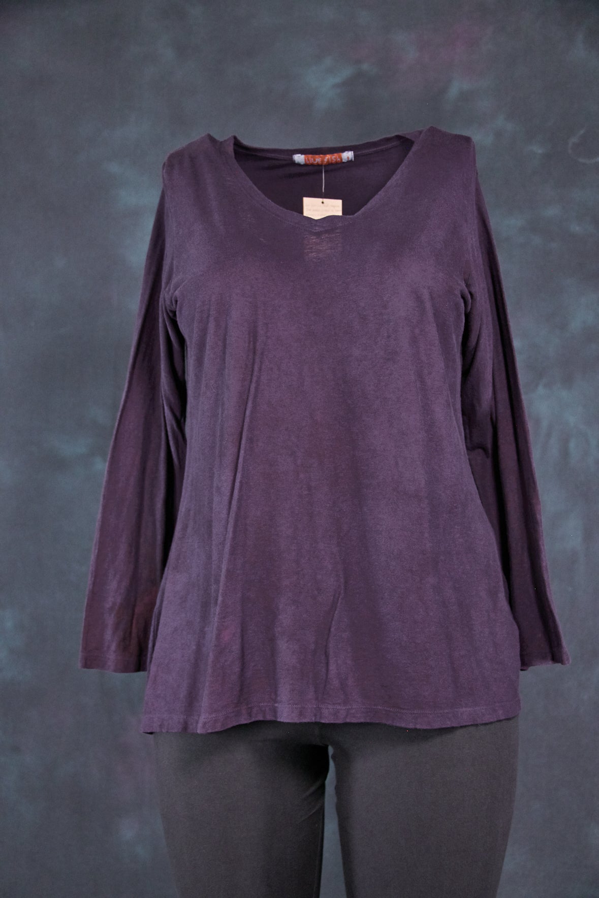 1219 Organic Hemp Cotton Layering Top-Purple-U
