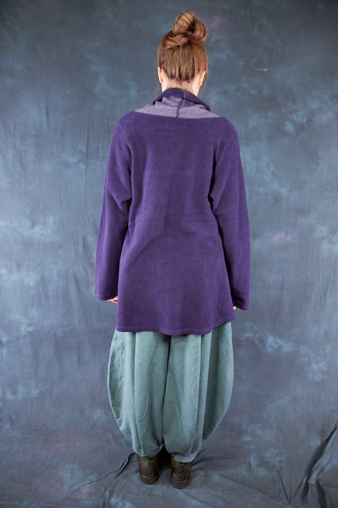 1246 Sherpa L/S Cowl Sweatshirt Purple-U