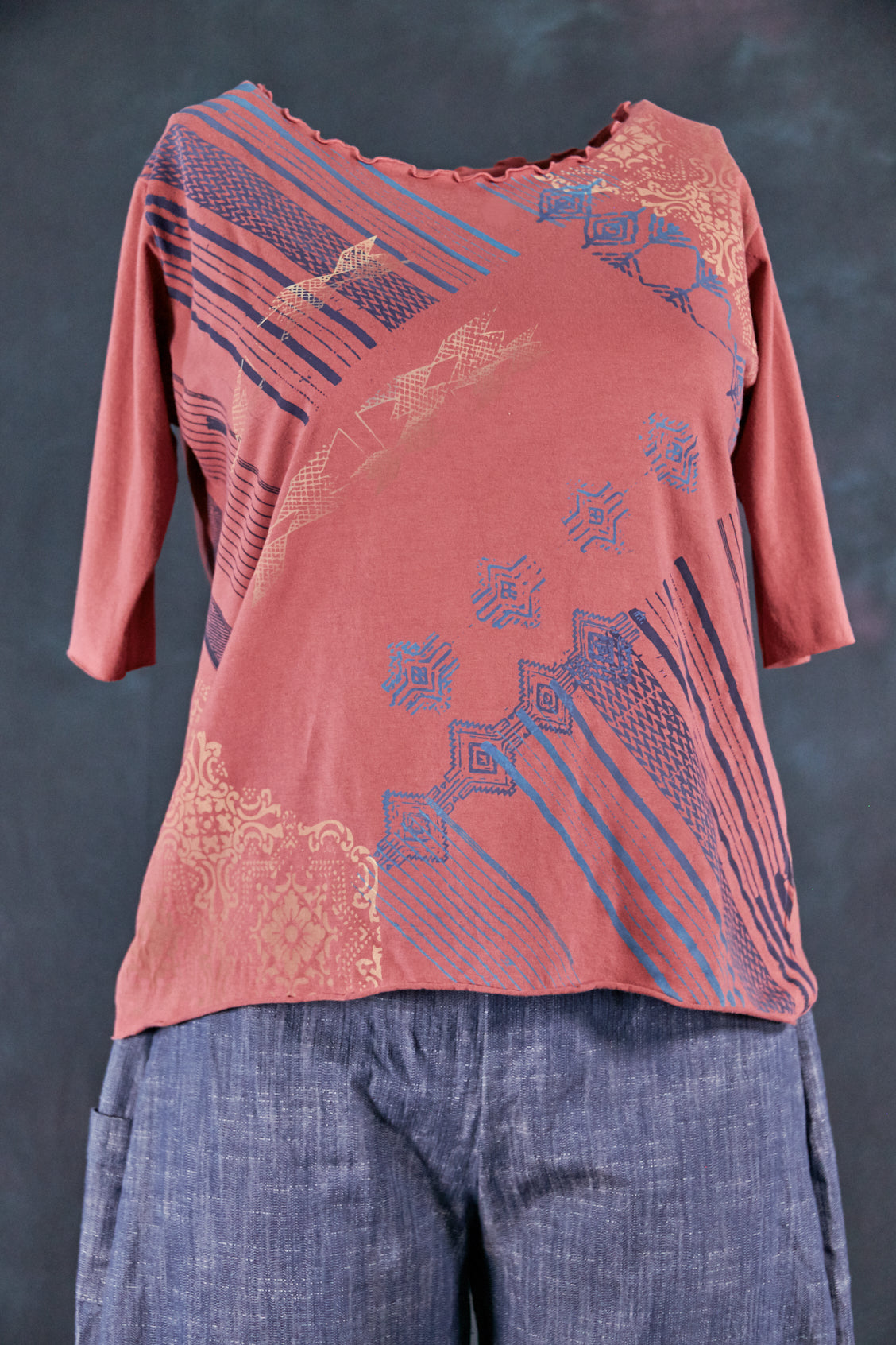 1569 Poetic Layering Top-Rose Canyon-P