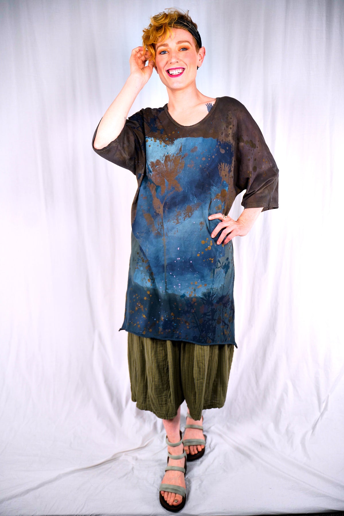 1564HD Euro Slim Fit Art Tunic Inverse Sea-P