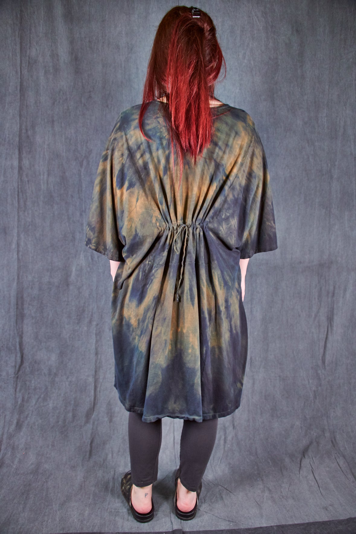 1581HD Vertical Seamed Drawcord Tunic-Midnight Desert Oasis