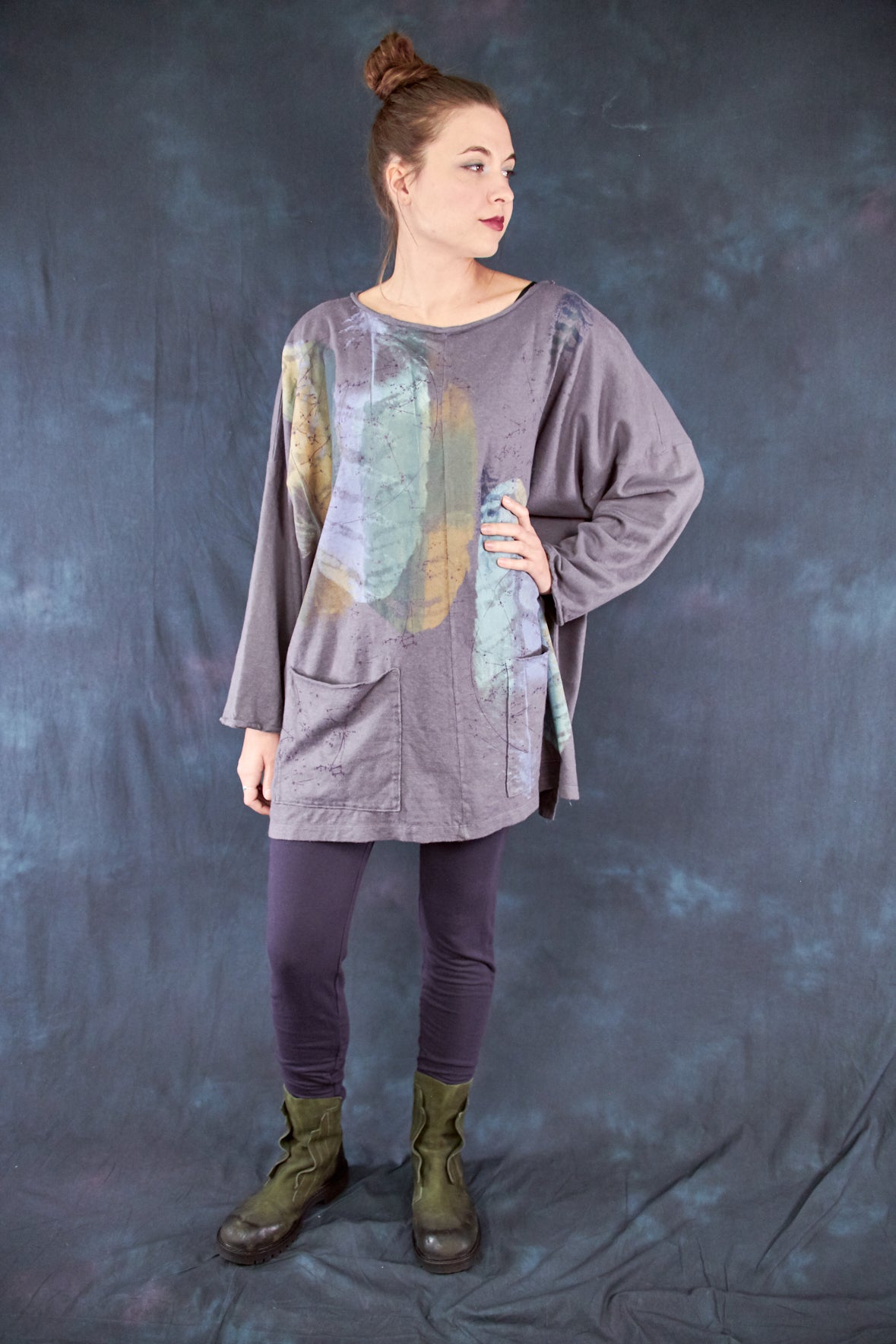 1585 Oversized Cabin Pullover Metal-P