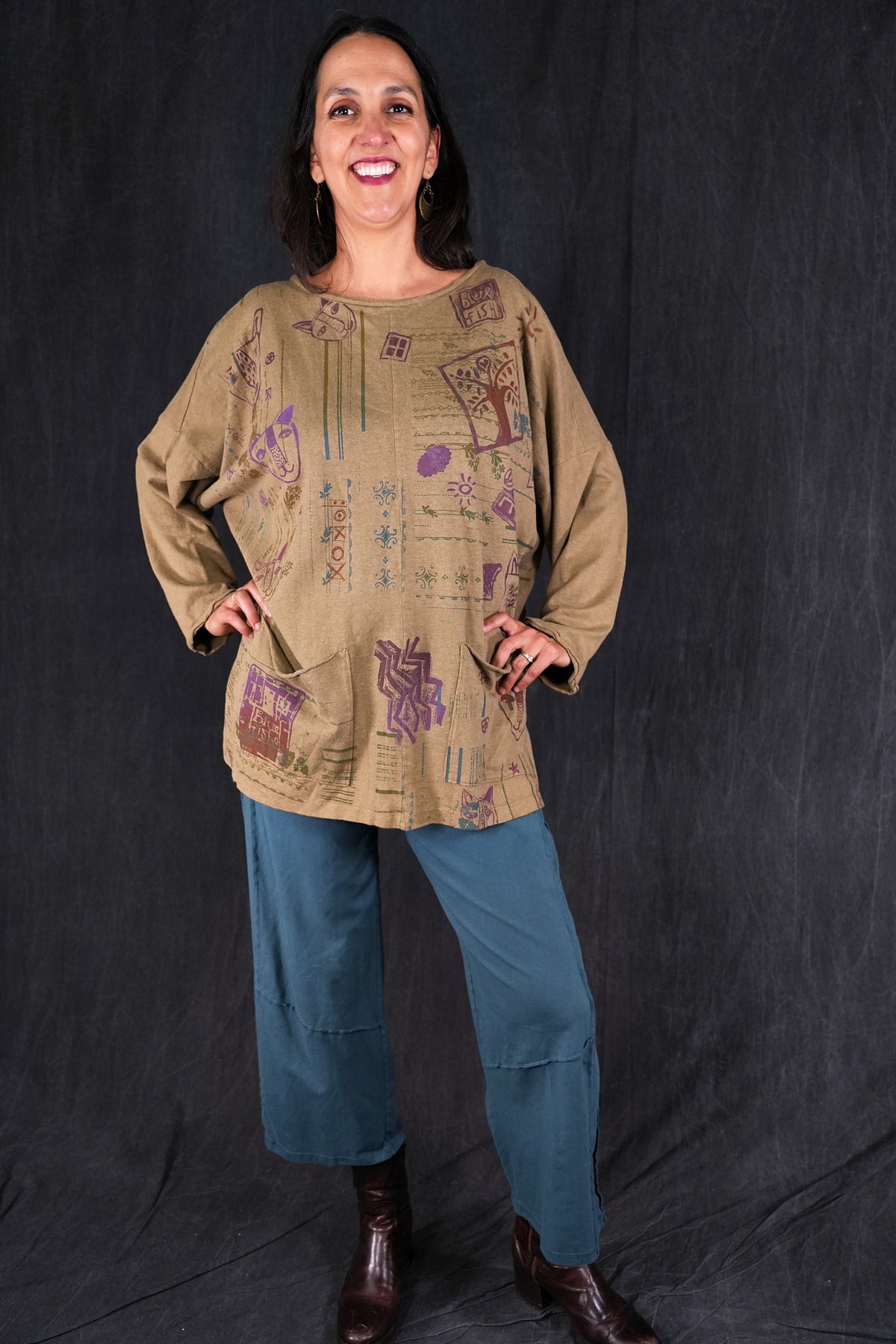 1585 Oversized Cabin Pullover Coyote-P