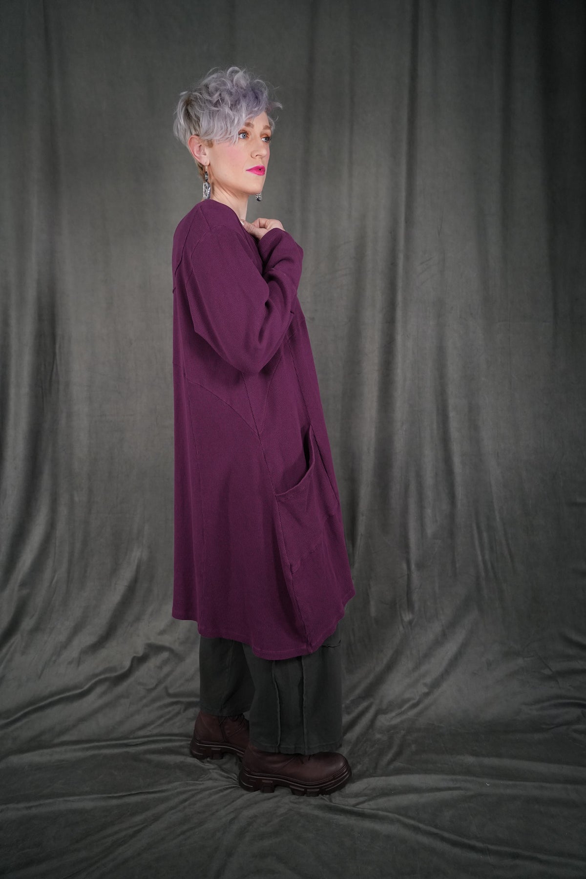 2133 Thermal Urchin Dress Tyrian