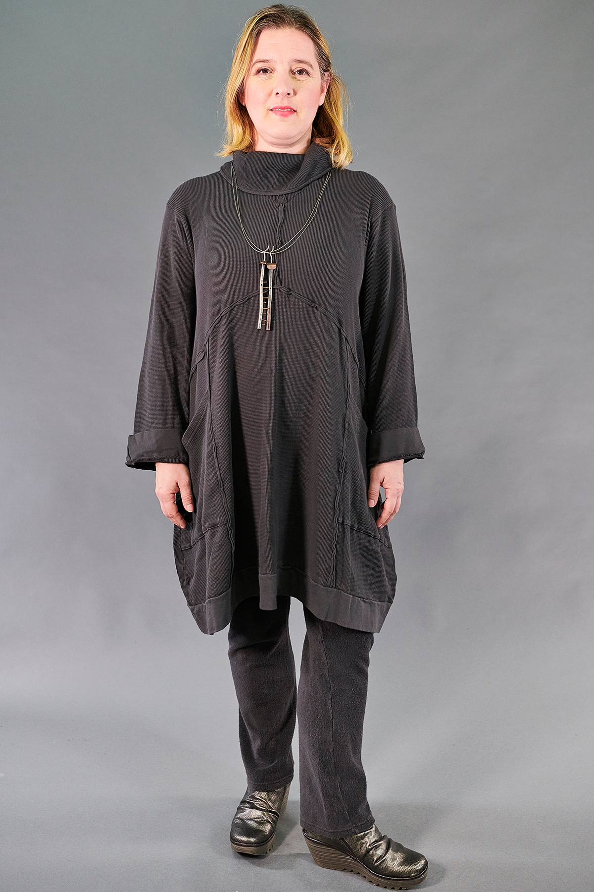 2207 Thermal Travel All Roads Tunic-Stone-Unprinted