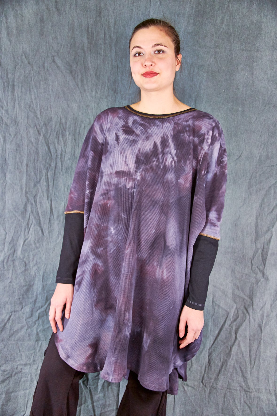 2251HD Hand Dyed Natural City Tunic -Shades of Purples