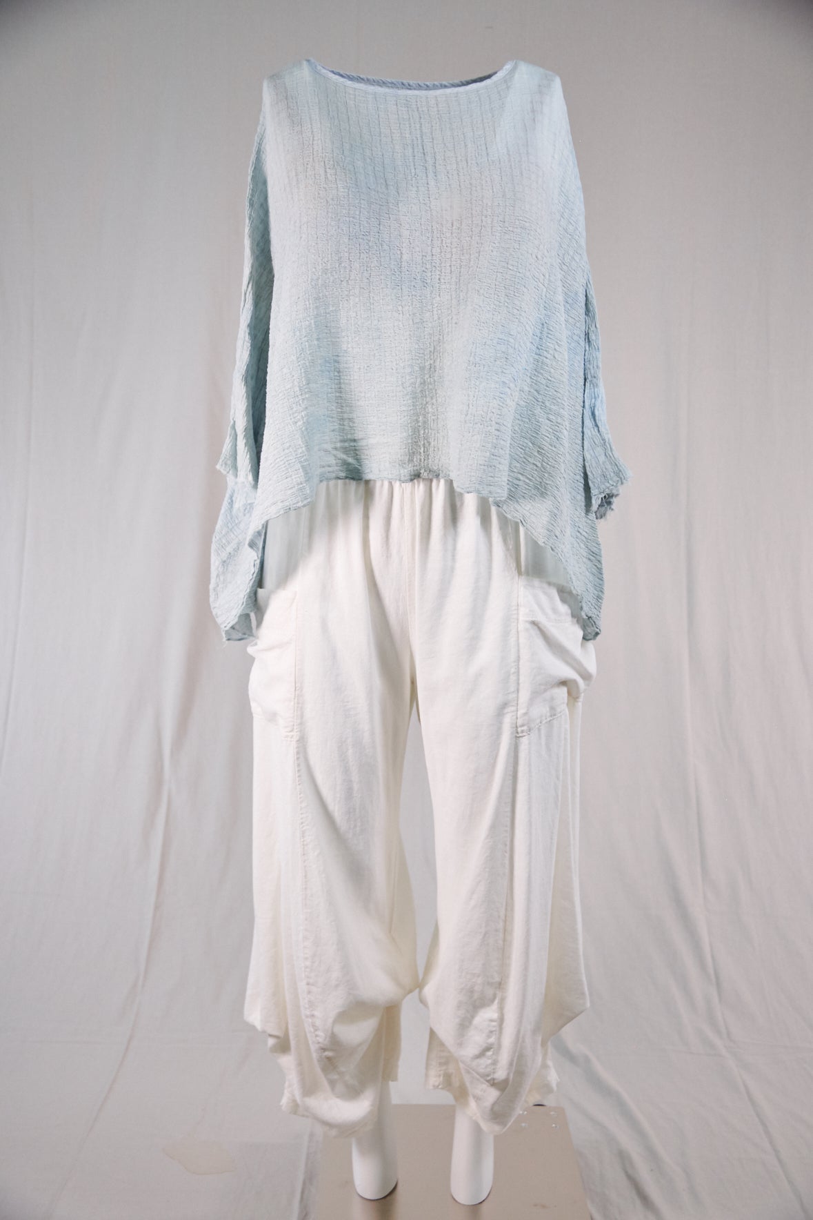 3243-Linen Cotton Billow Pant-Cloud-U