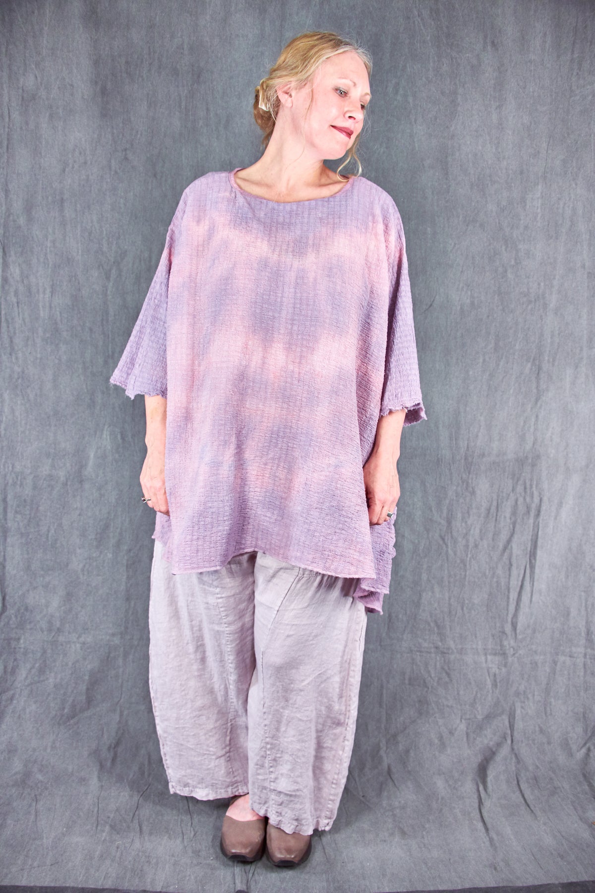 2282 Hand Dyed Ana Tunic -Orchid
