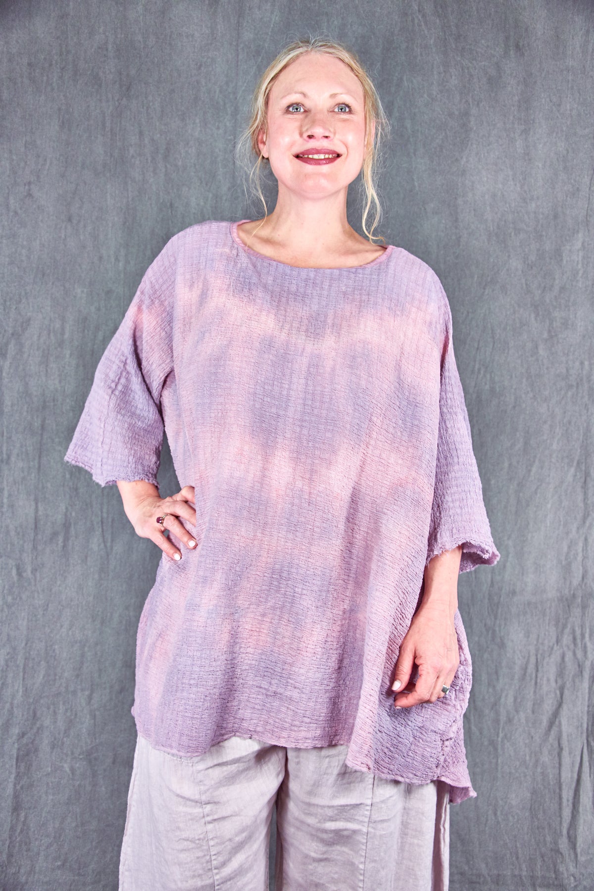 2282 Hand Dyed Ana Tunic -Orchid