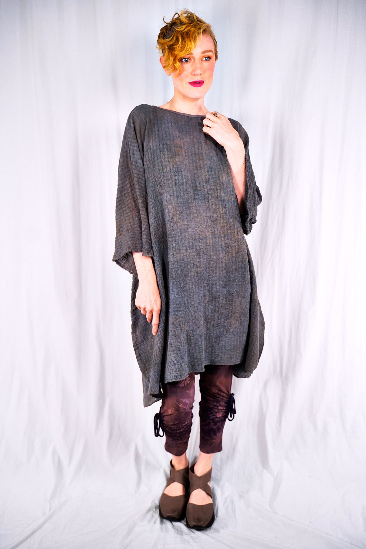 2282 Hand Dyed Ana Tunic Antiqued Script O/S