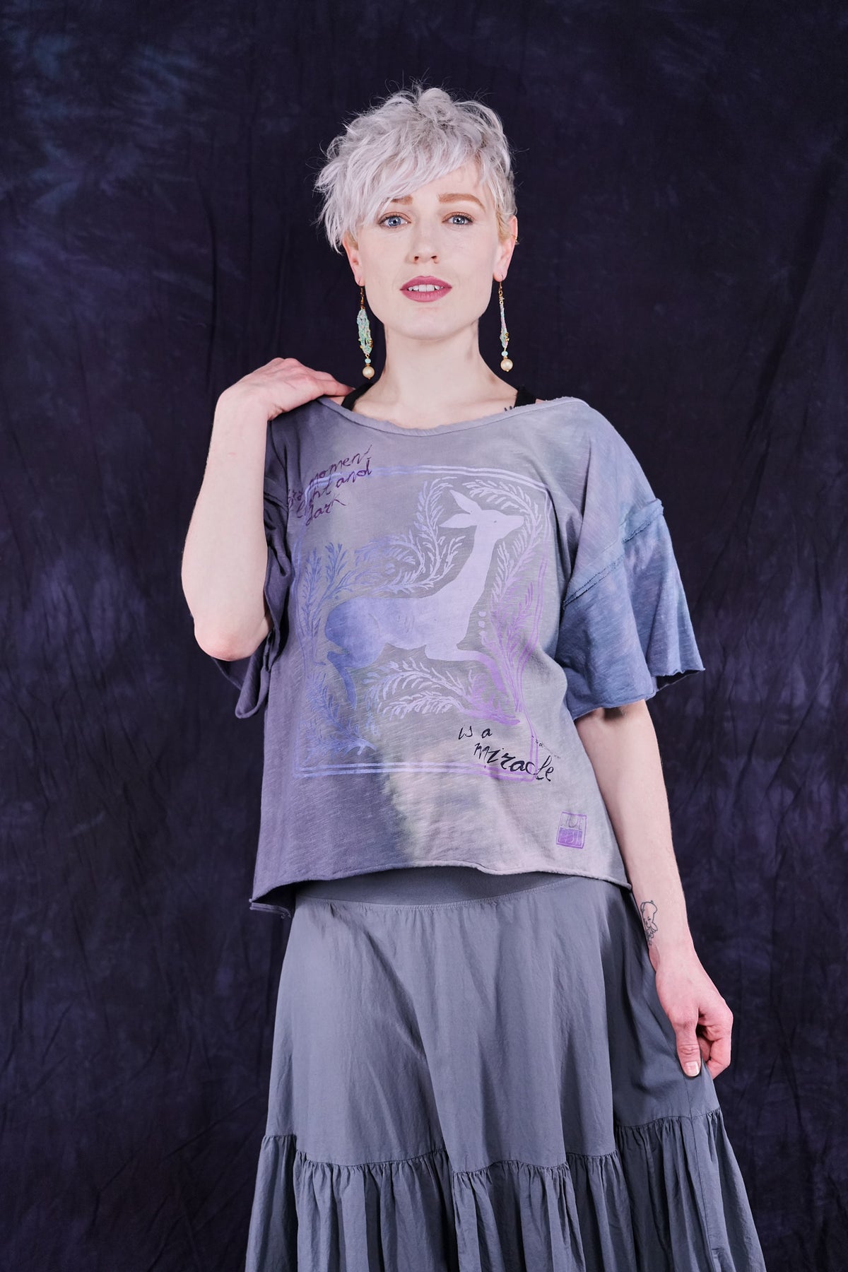 2295HD Deconstructed Art Tee Hand Dyed Vintage Photo-P