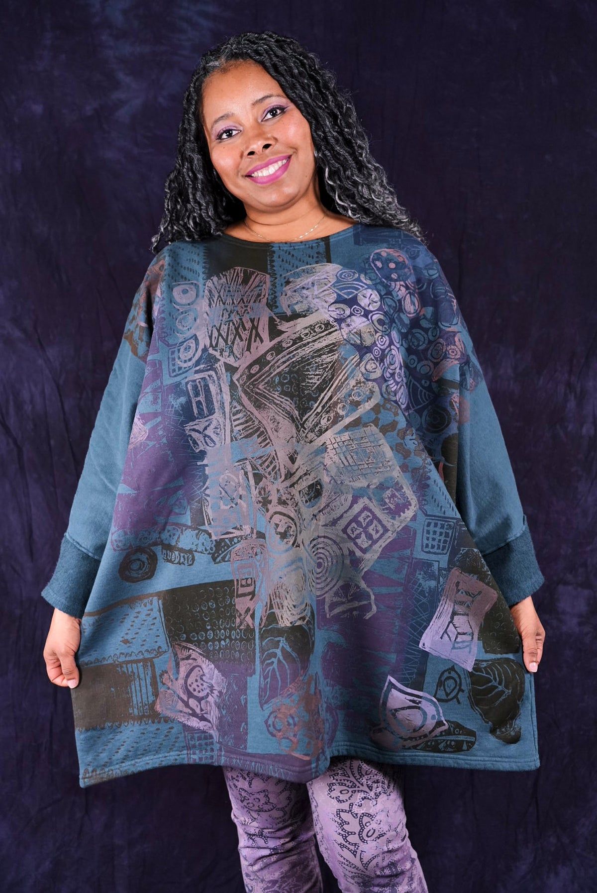 2304-2 Modern Sweatshirt Fleece Cuff Hypnea-P