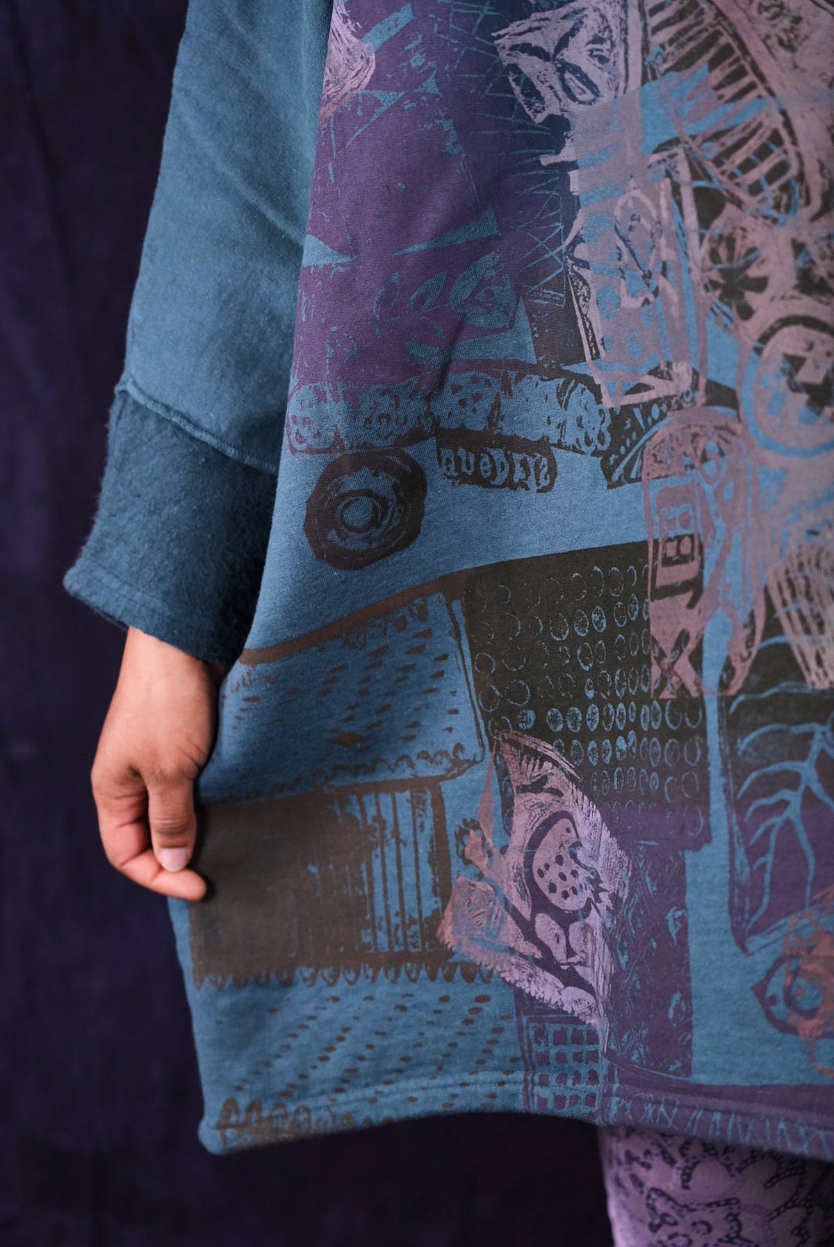 2304-2 Modern Sweatshirt Fleece Cuff Hypnea-P