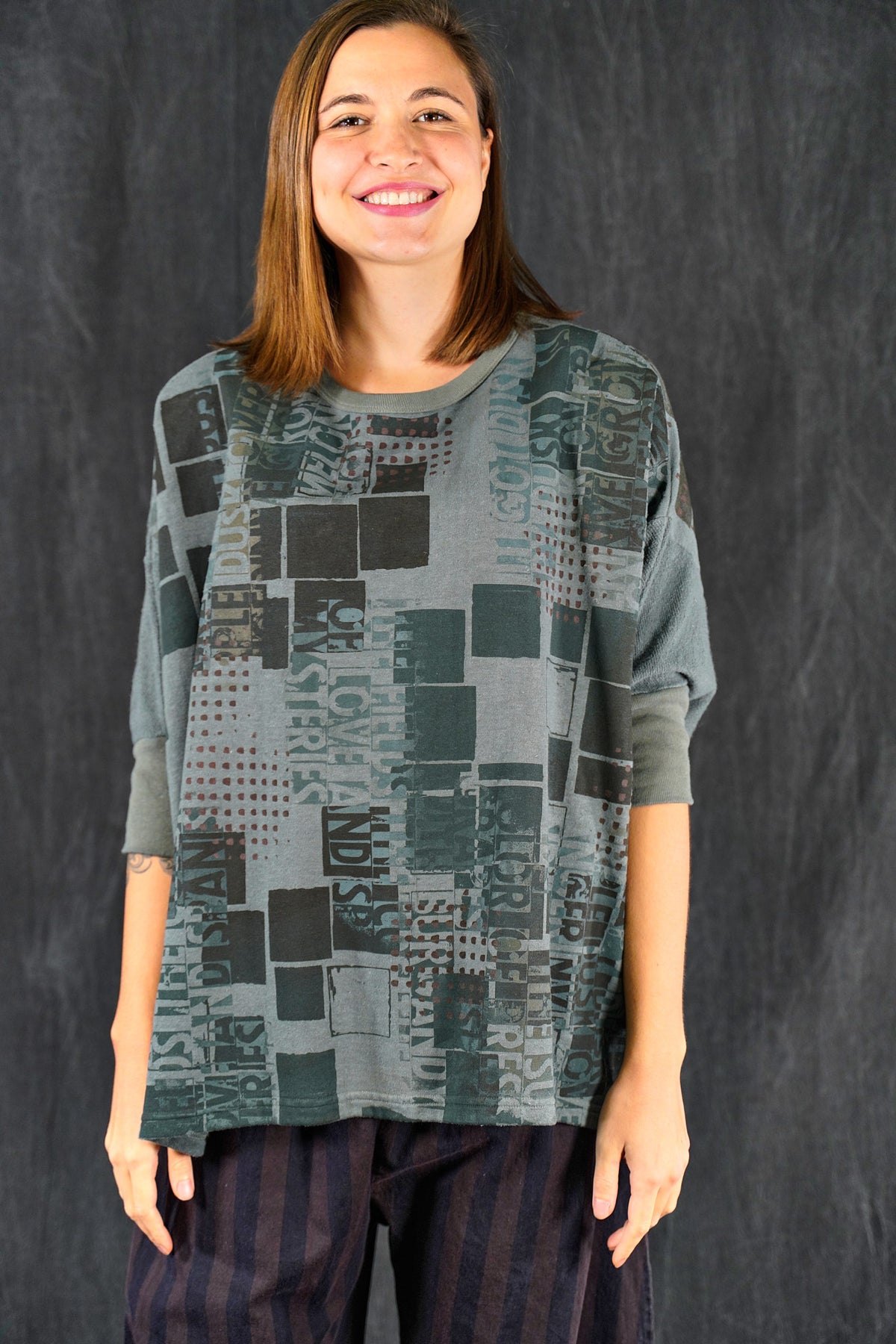 2306 Hemp Cotton Pullover ( front and back printed) Smudge Stick-P