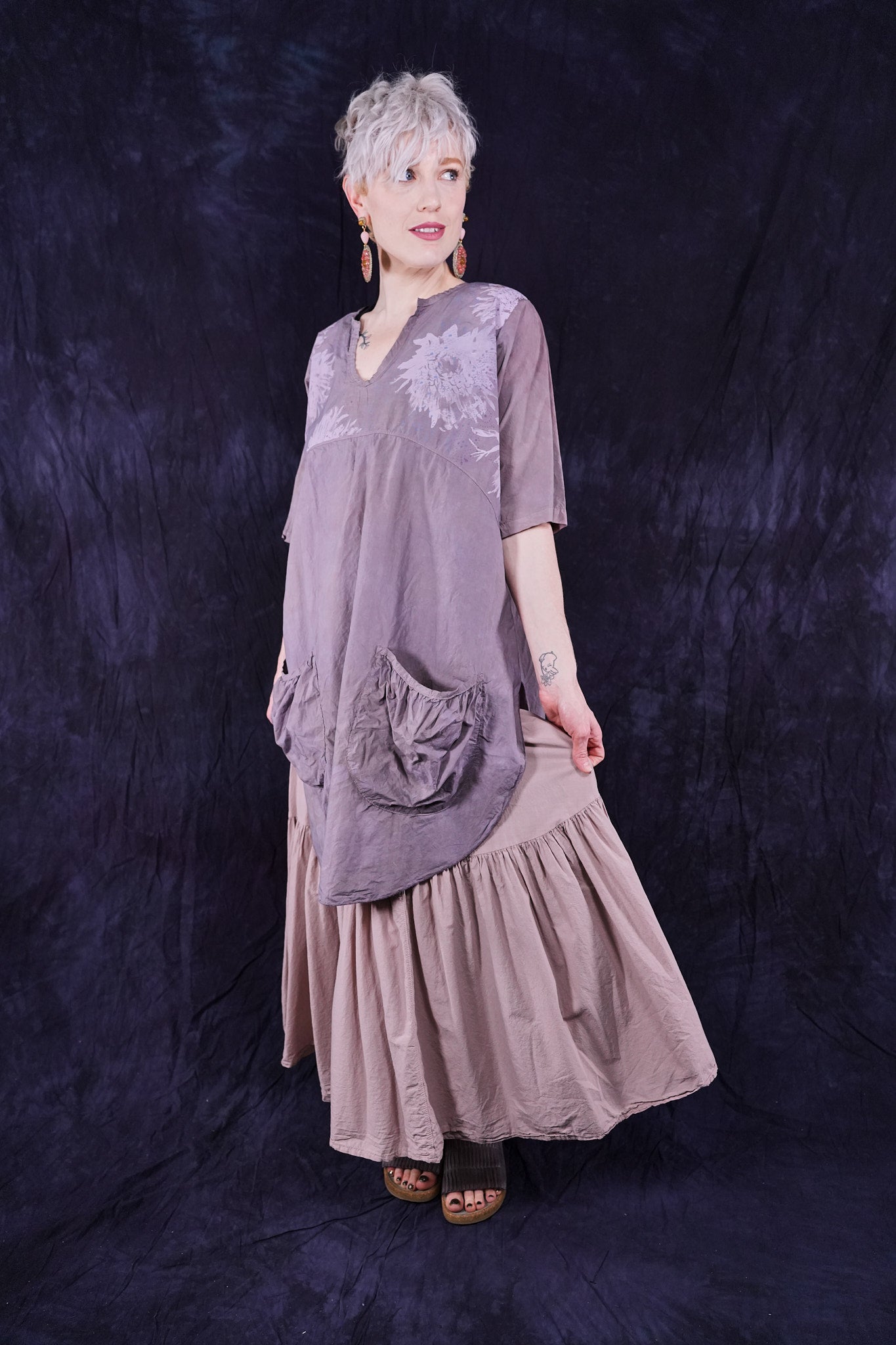 2310 Hi/Lo Tunic Dress Vintage-P - Blue Fish Clothing 2310 Hi/Lo Tunic Dress Vintage-P - Blue Fish Clothing