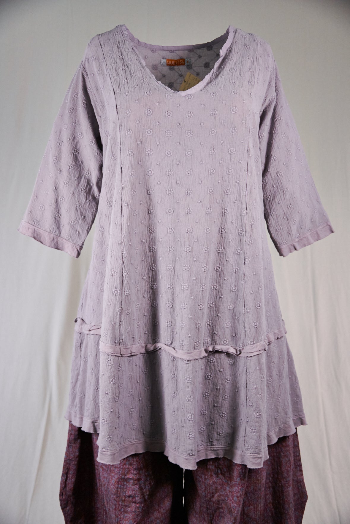 purple gypsy dress Size 34. Purple gypsy dress with white polka dots