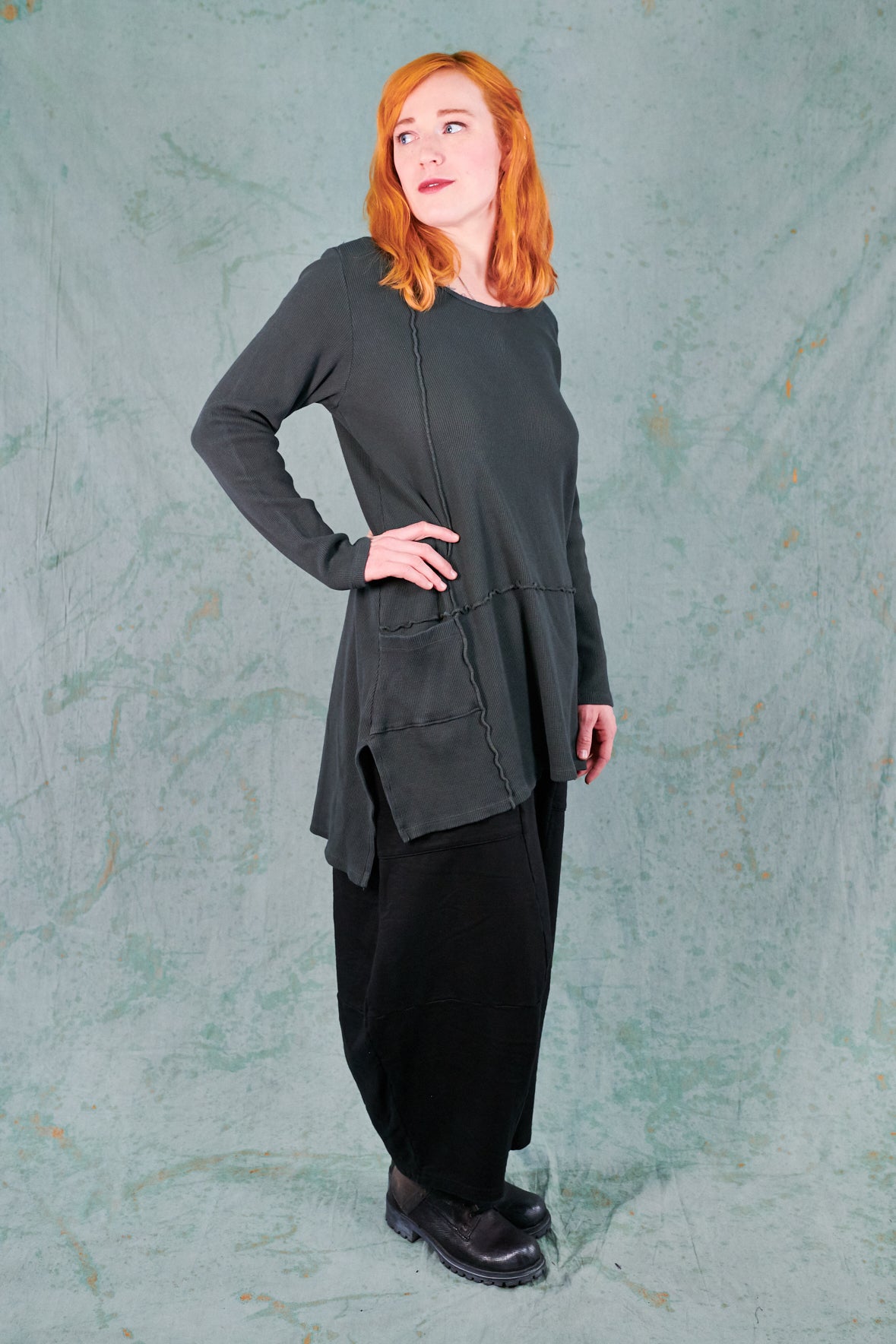 2325 City Stitch Tunic-Soot-U