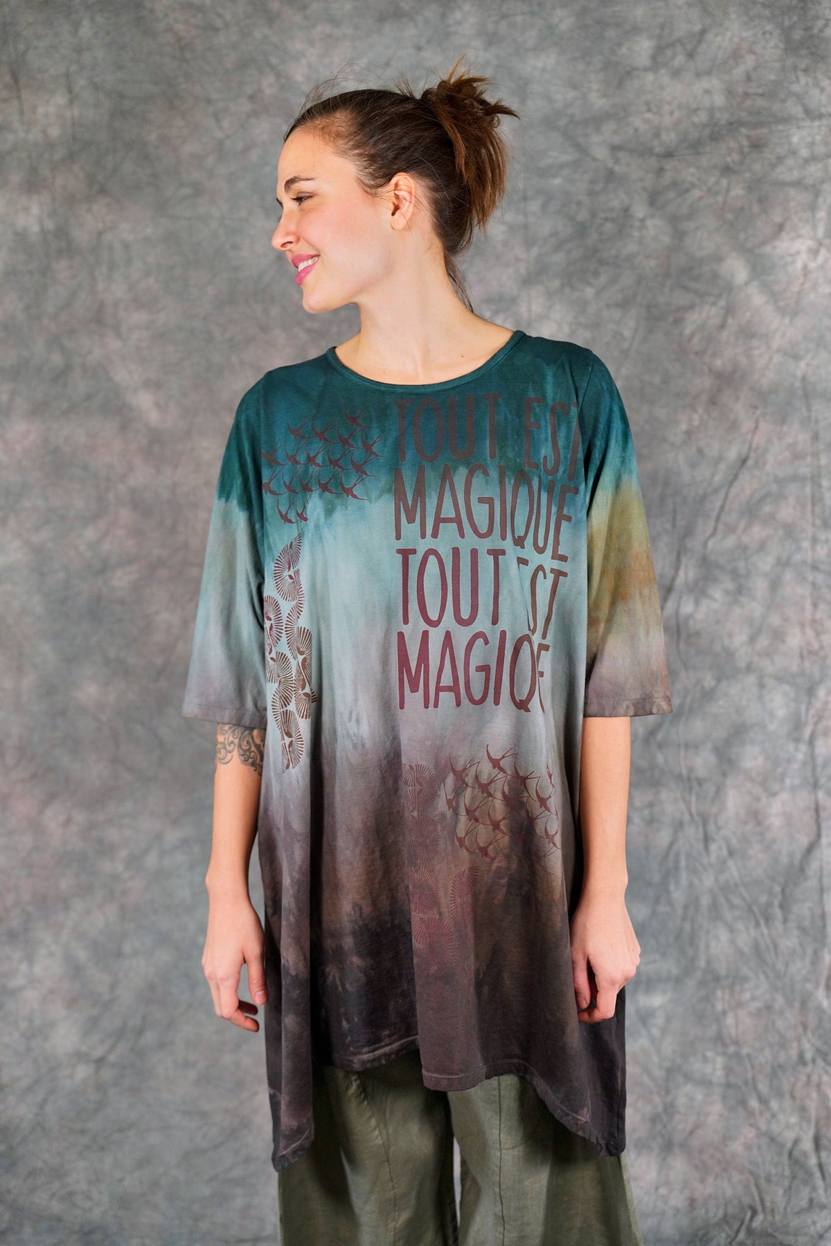 2359HD Wander Tunic Deep Magique Hand Dyed-P