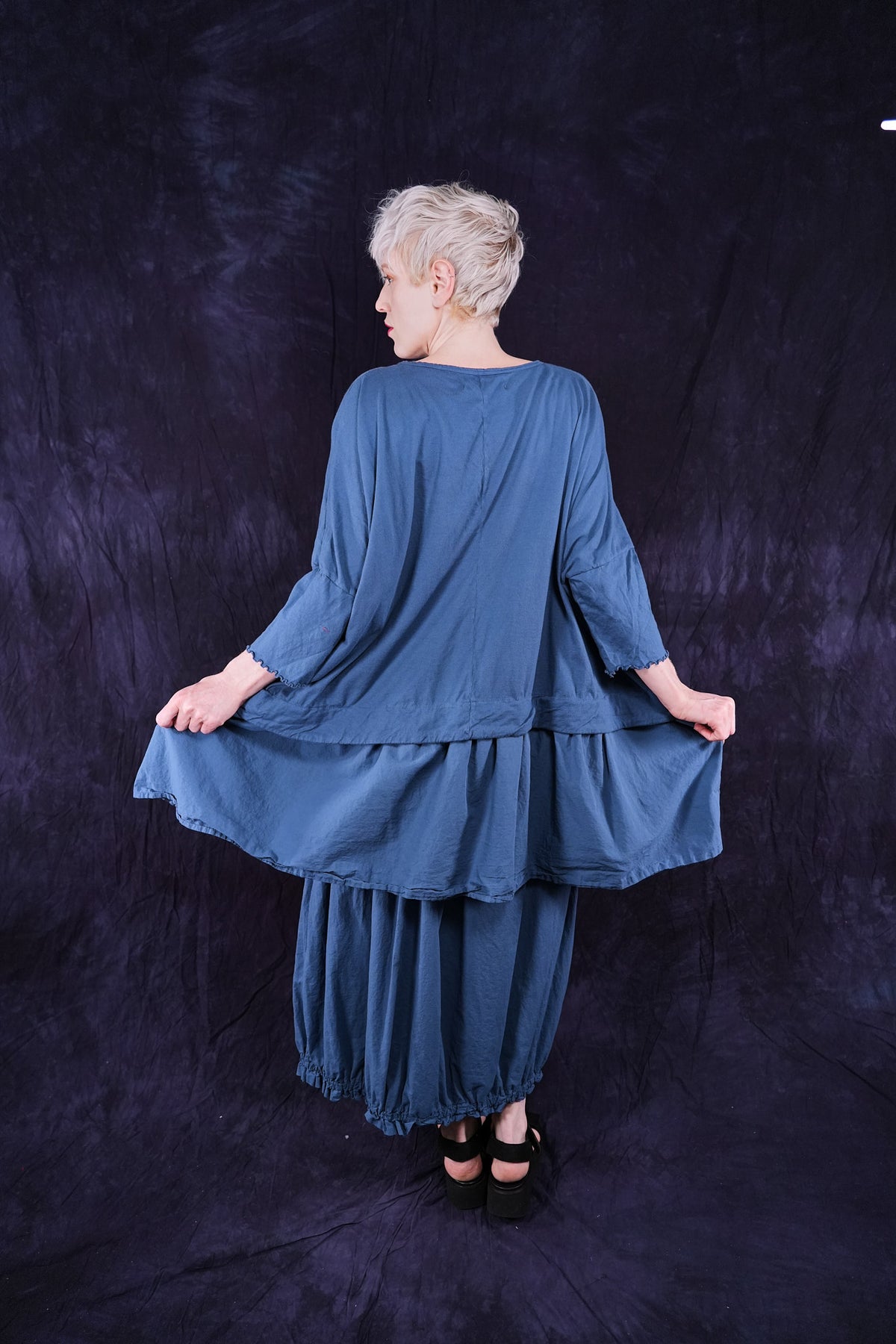 esperanza dressing Z SUPPLY Women's Midi Dress, Size XL, Eclipse Blue, Cotton structured enough to hold its shape while still allowing freedom of movement 2369 Esperanza Dress Echo Blue-P