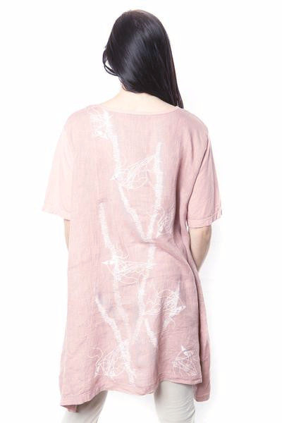 Rosita Tunic With OJ Sleeve Rose Blush Printed