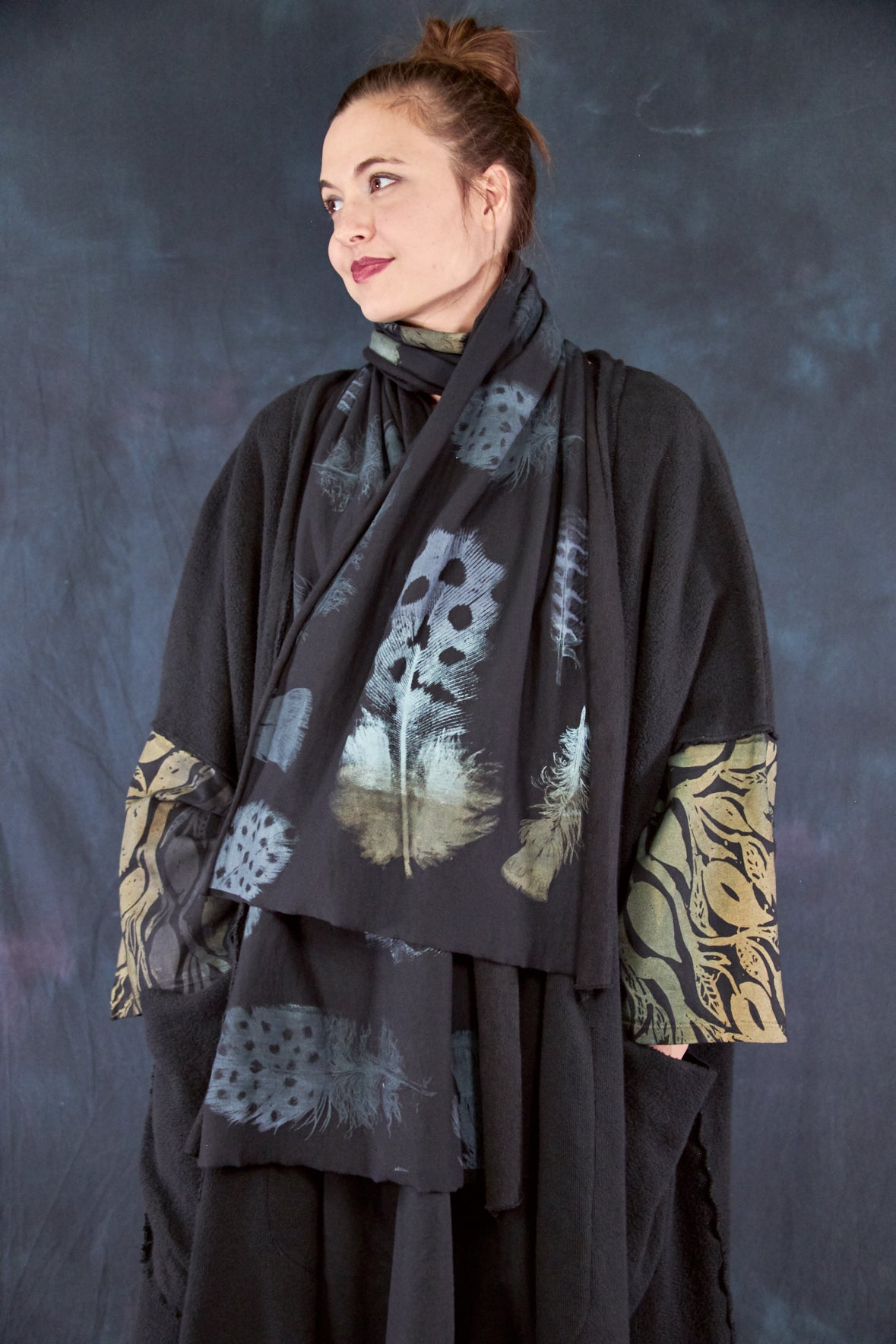 5295 Sherpa Kimono Noir-P