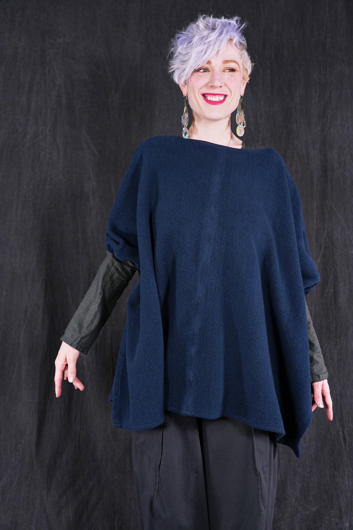 5304 Sherpa Poncho Atlantic Patched