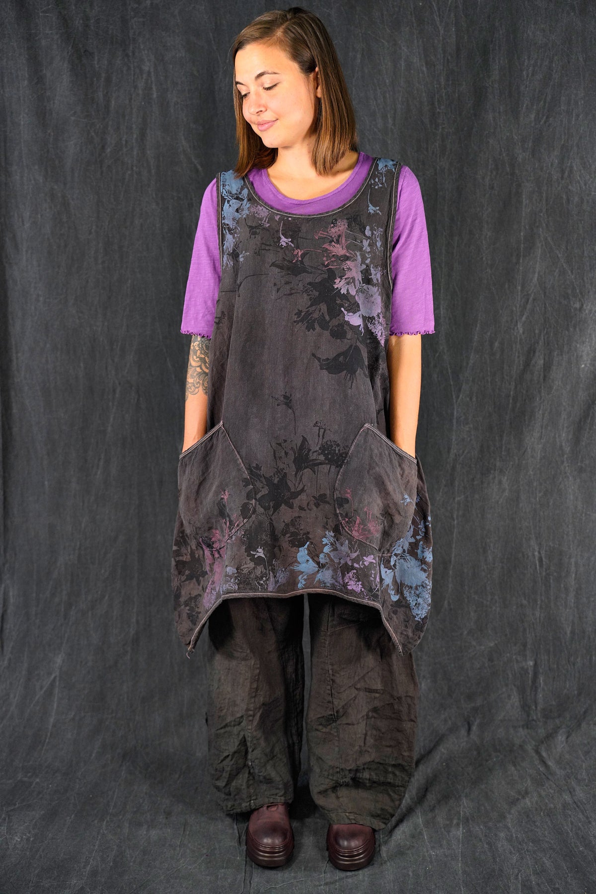 6182HD Hand Dyed Atlas Two Pocket Shift Umber Coal