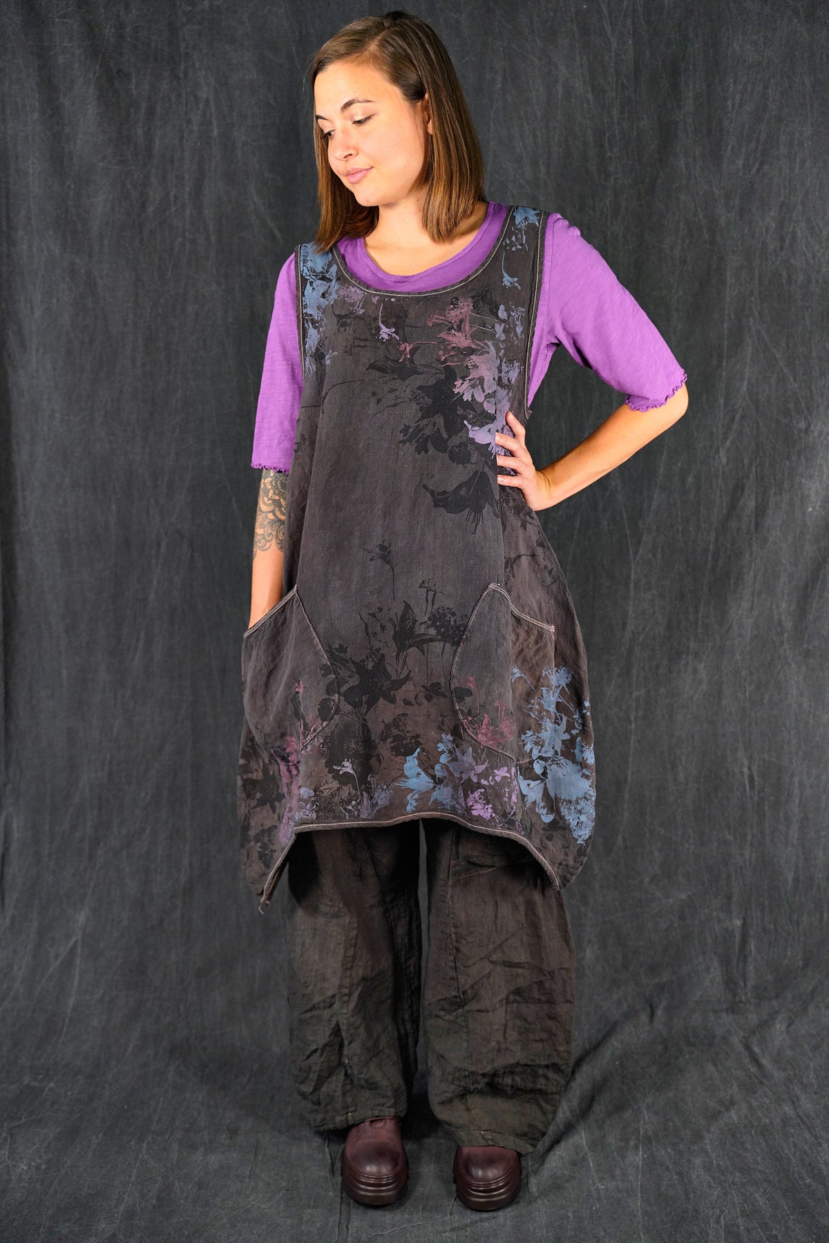 6182HD Hand Dyed Atlas Two Pocket Shift Umber Coal