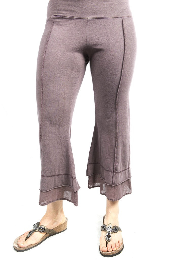 Summer Tiered Crop Pant Ferric UnPrinted CLEARANCE $48.