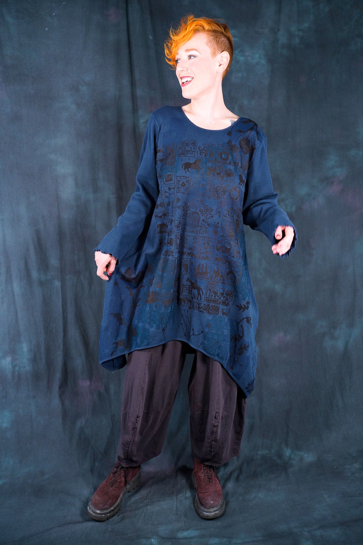 7239 Thermal Shape Dress Mood Blue-P