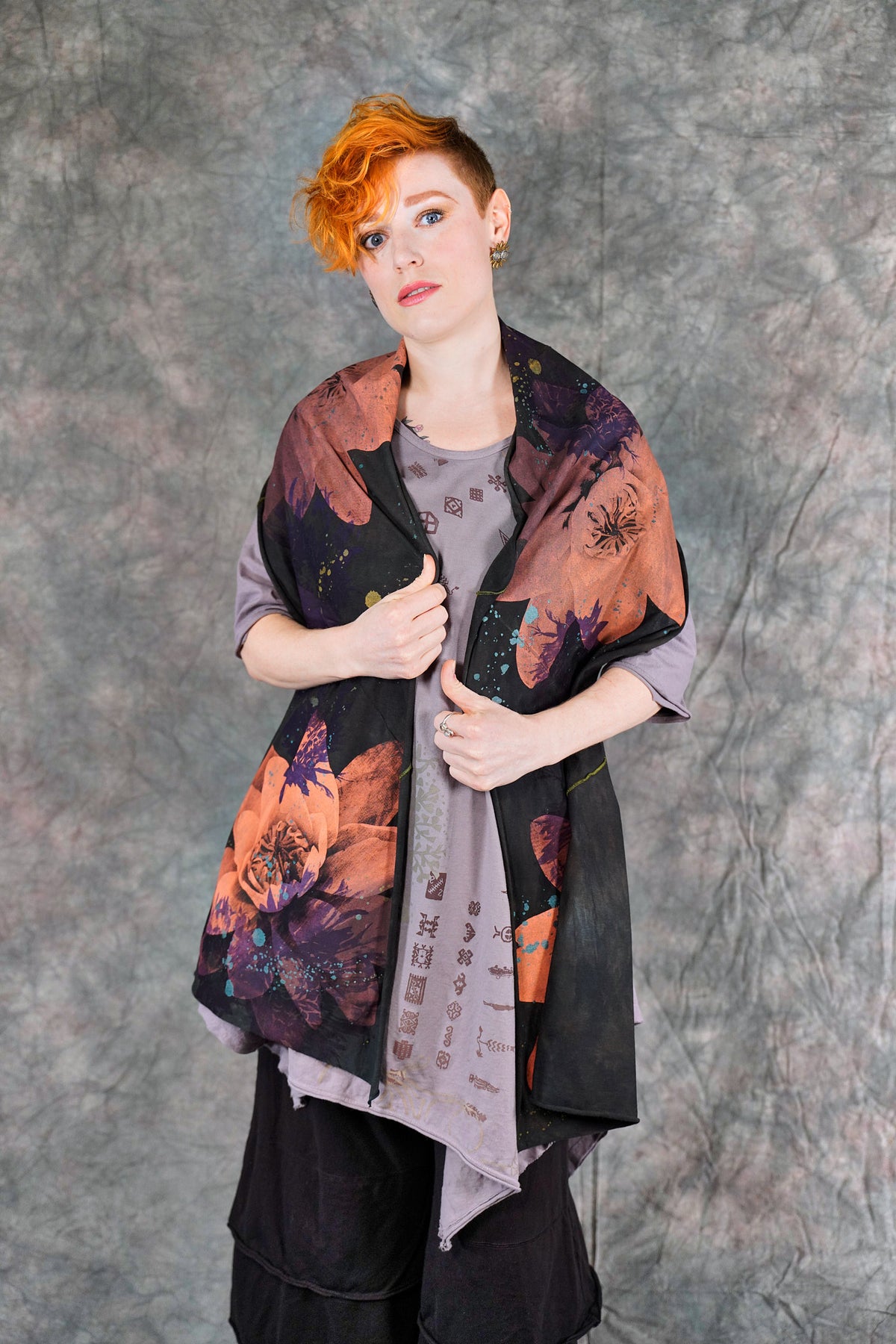 8125 Hand Dyed Scarf Monsoon Lotus-P