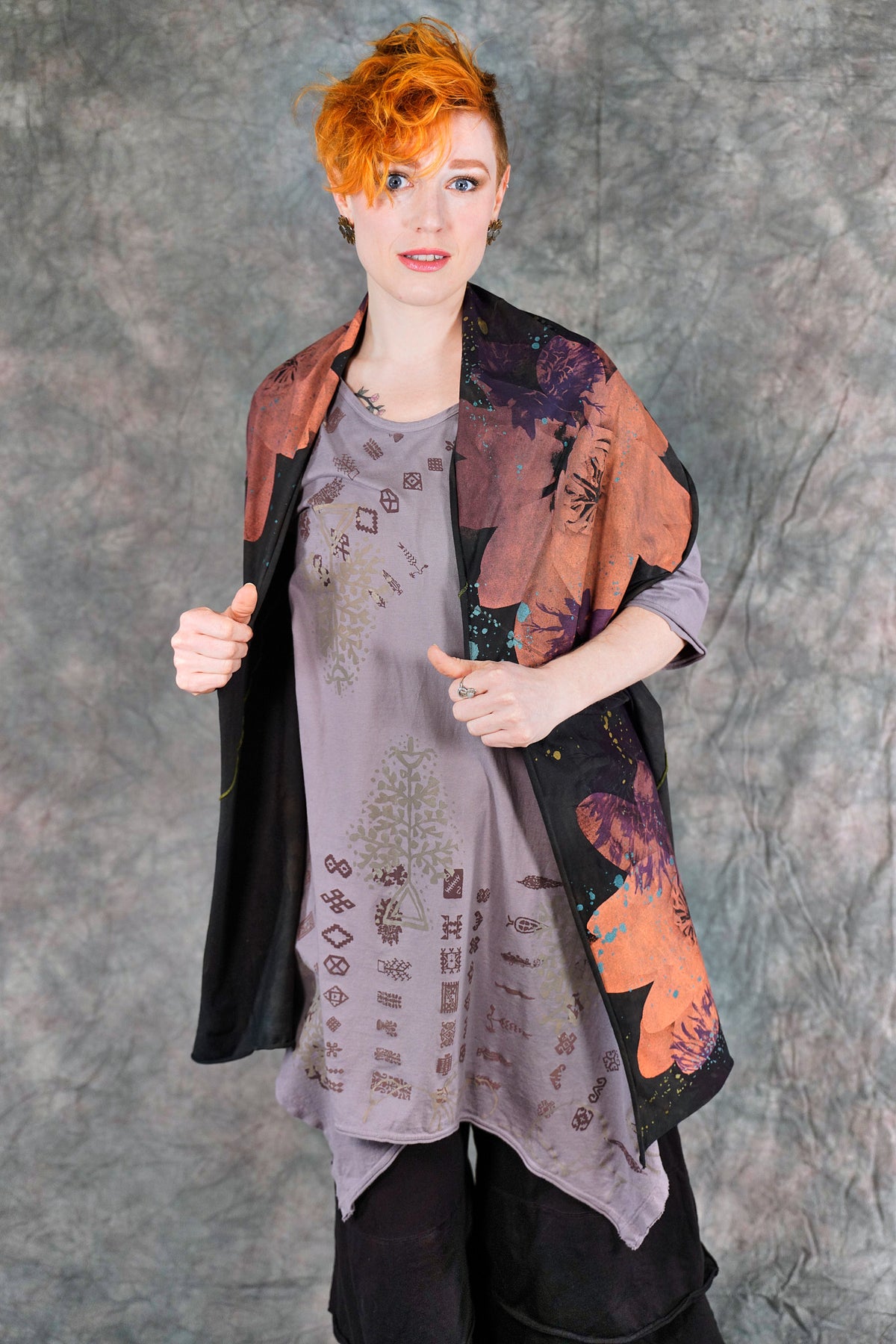 8125 Hand Dyed Scarf Monsoon Lotus-P