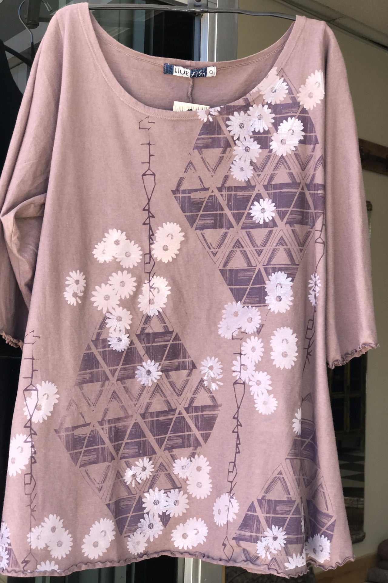 Shorter Sleeve Cafe Tee Ferric Printed-1145E