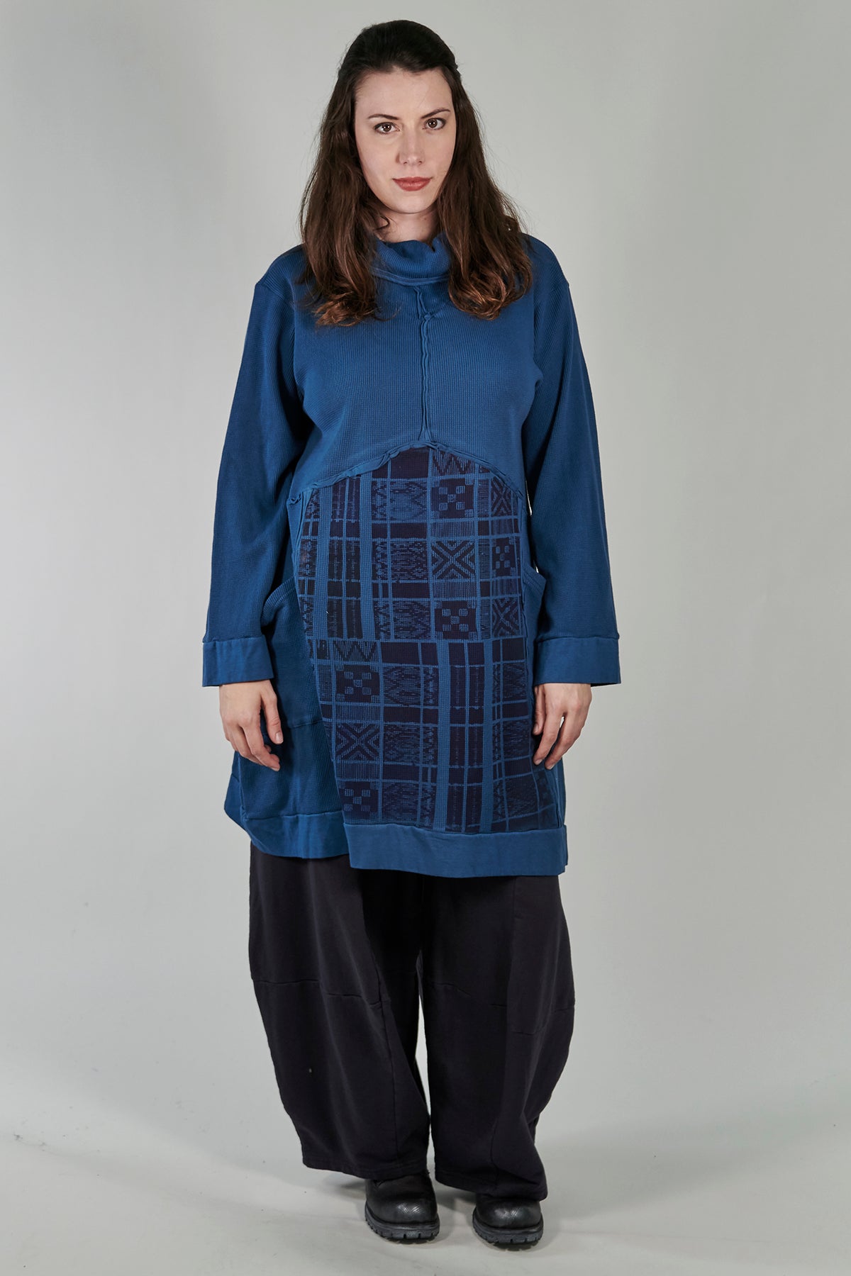 2207 Thermal Travel All Roads Tunic Imaginary Blue-P