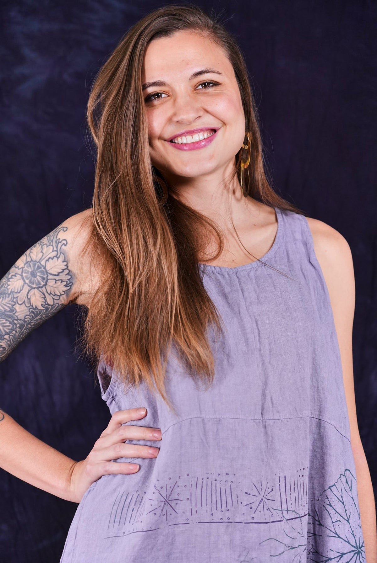 2337 Linen Sundress Amethyst-P 2337 Linen Sundress Amethyst-P