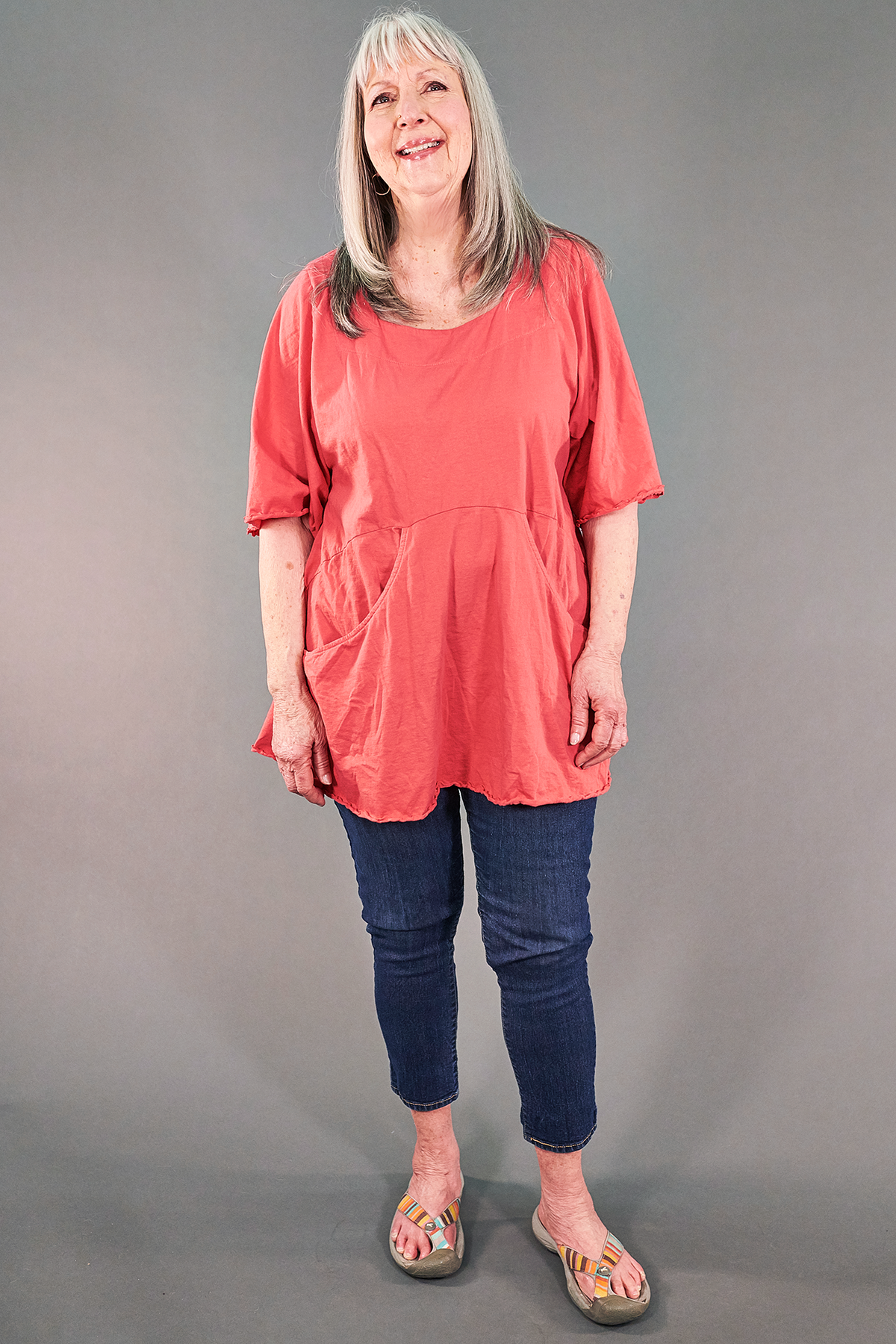 2187-2   Be Here Now Tunic Coral -U