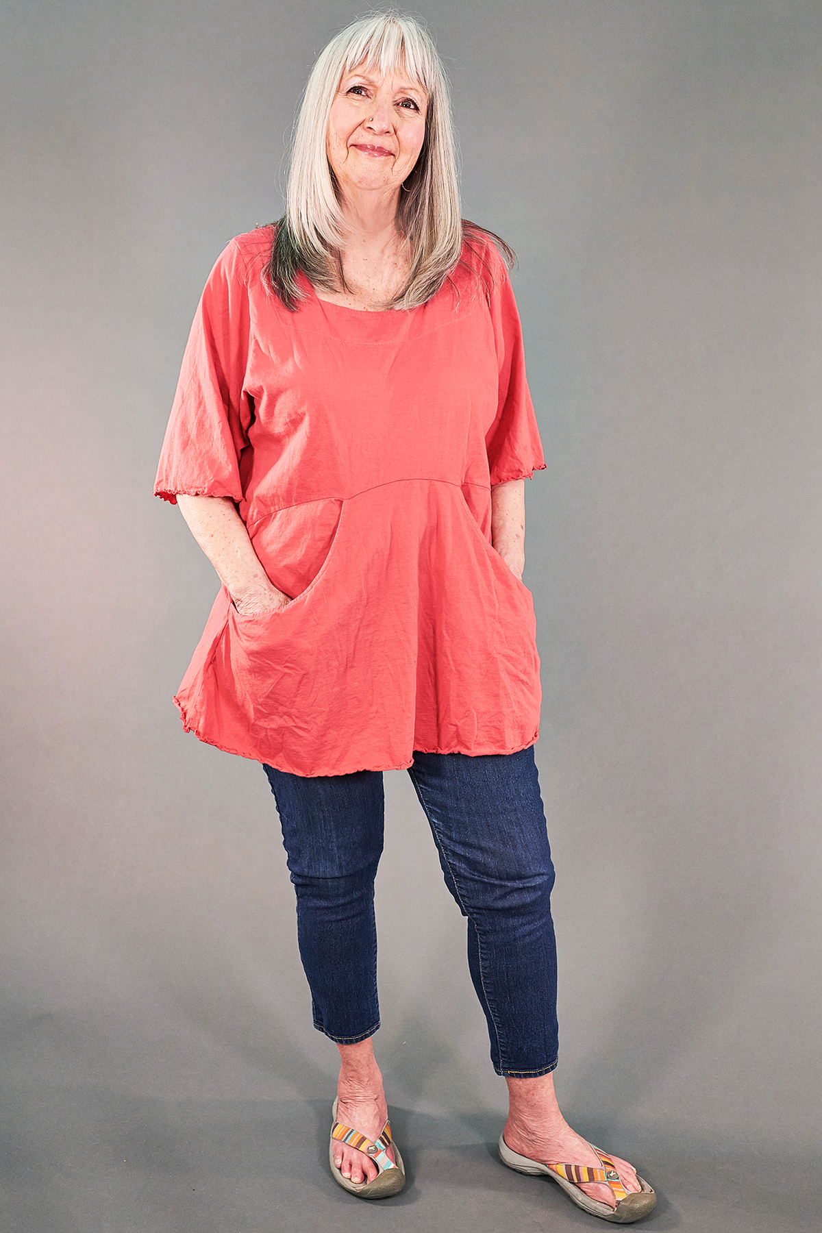 2187-2   Be Here Now Tunic Coral -U